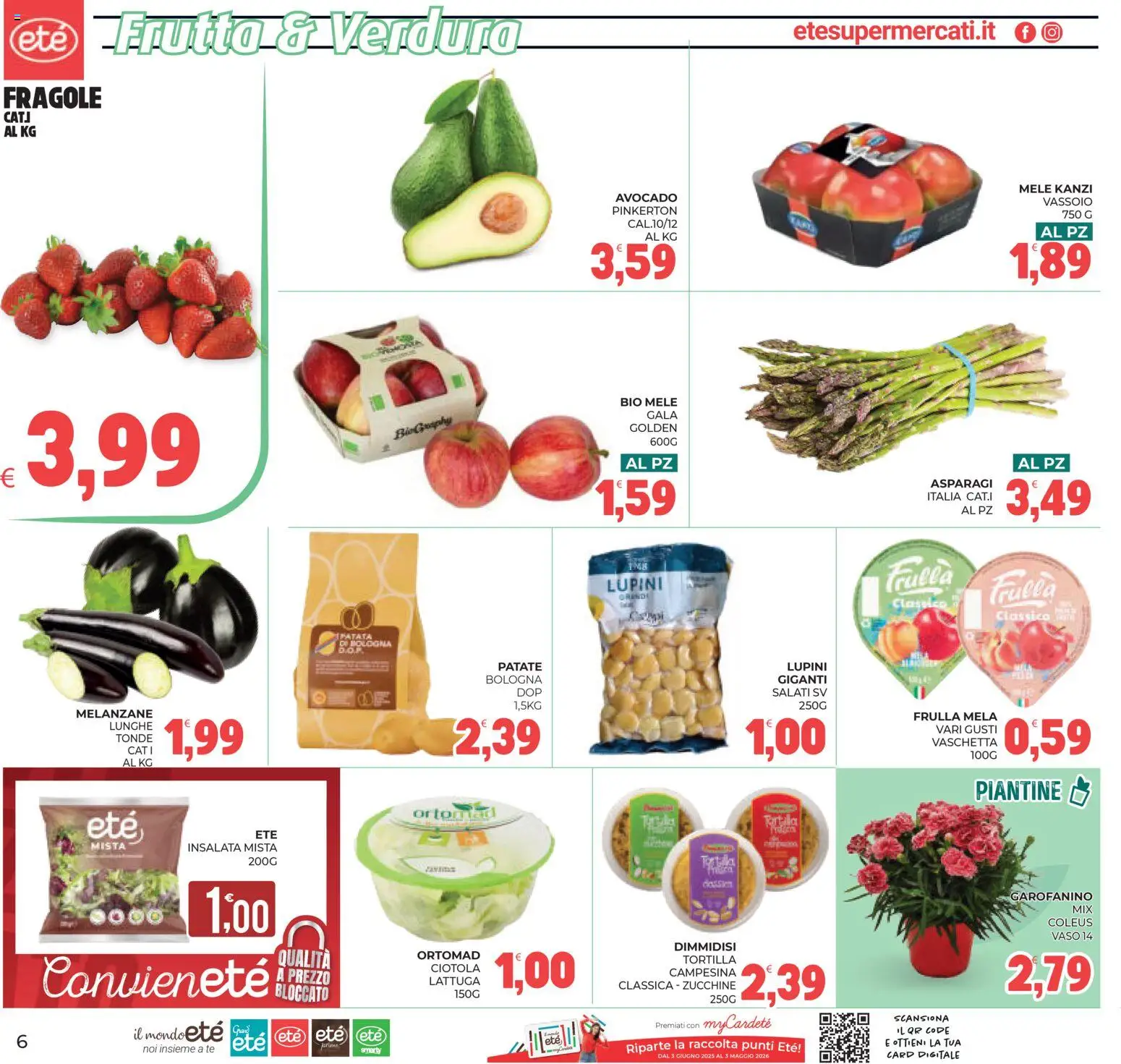 Volantino Eté del 17.04.2026 | Pagina: 6 | Prodotti: Lupini, Asparagi, Zucchine, Lattuga