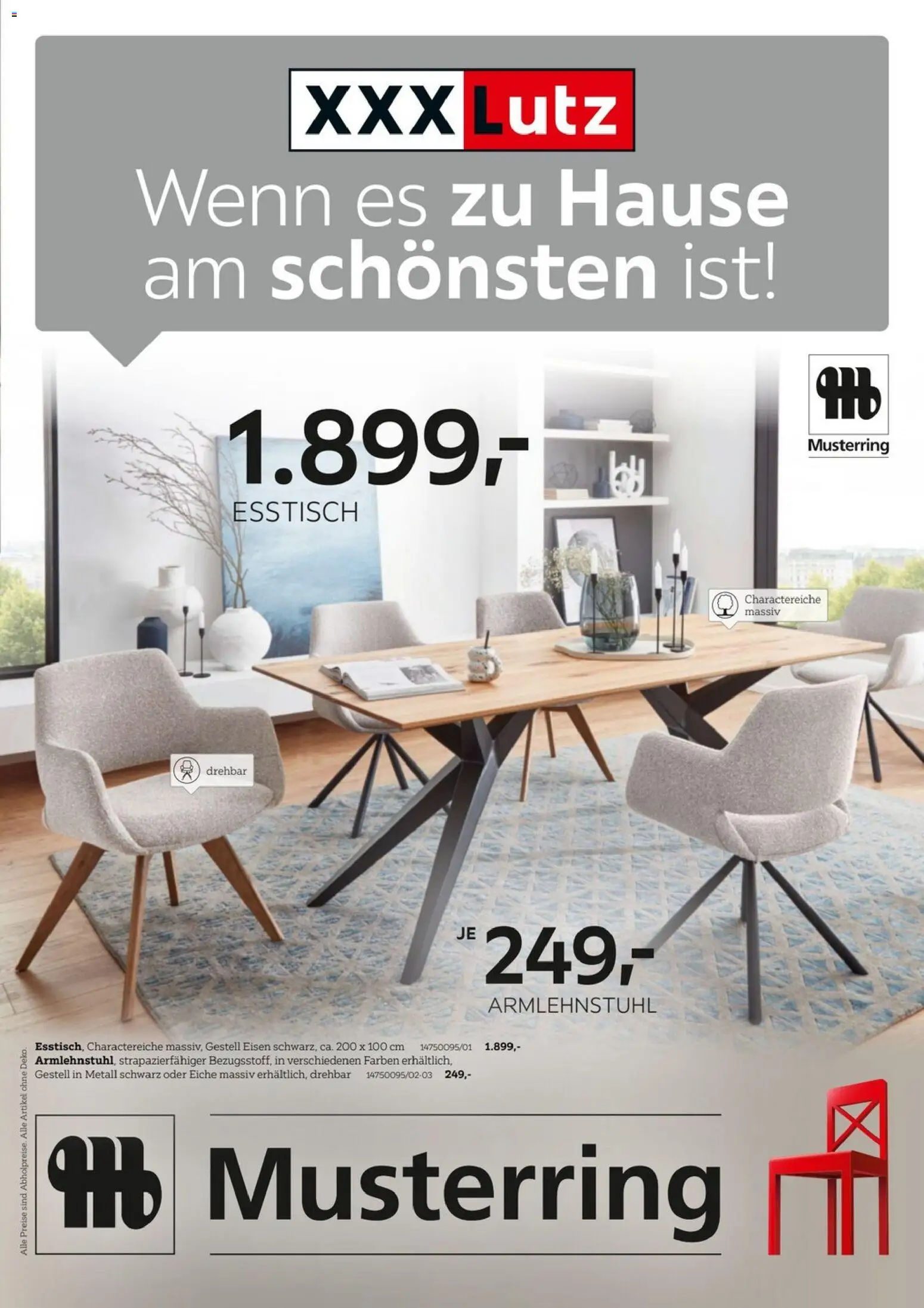 XXXL Lutz Musterring Spezial – gültig ab 15.03.2025 | Seite: 1 | Produkte: Esstisch