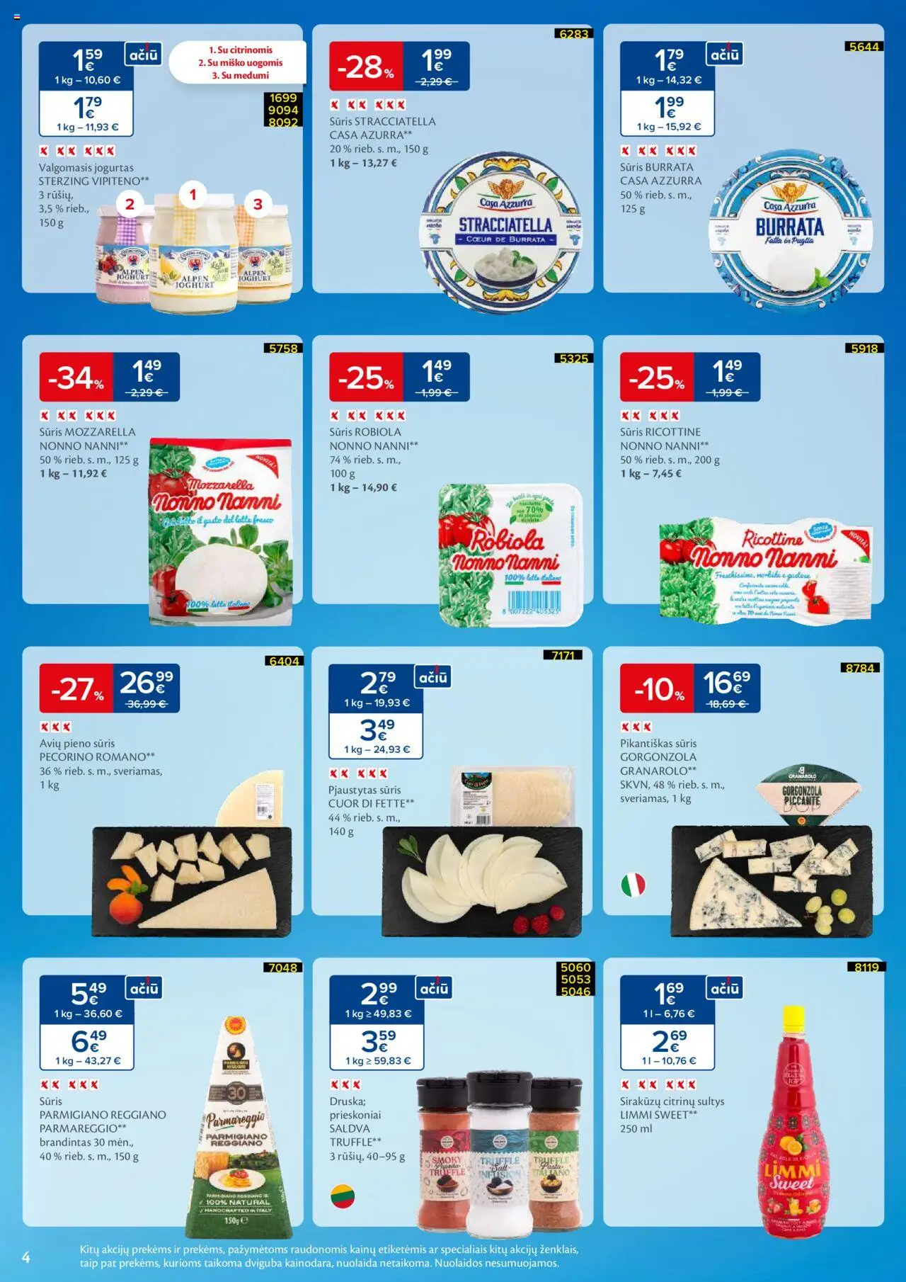 MAXIMA leidinys│galioja nuo 24.06.2025 | Puslapis: 4 | Prekių: Jogurtas, Sūris, Sultys, Prieskoniai