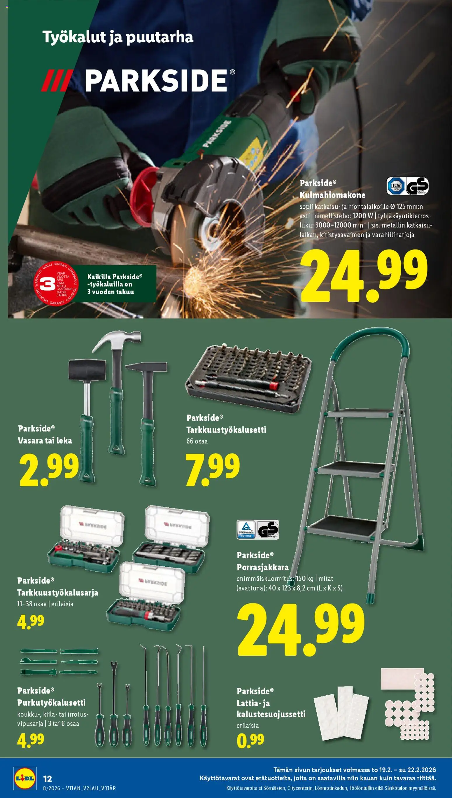 Lidl tarjoukset – voimassa 19.02.2026 alkaen | Sivu: 16 | Tuotteet: Vasara, Gin