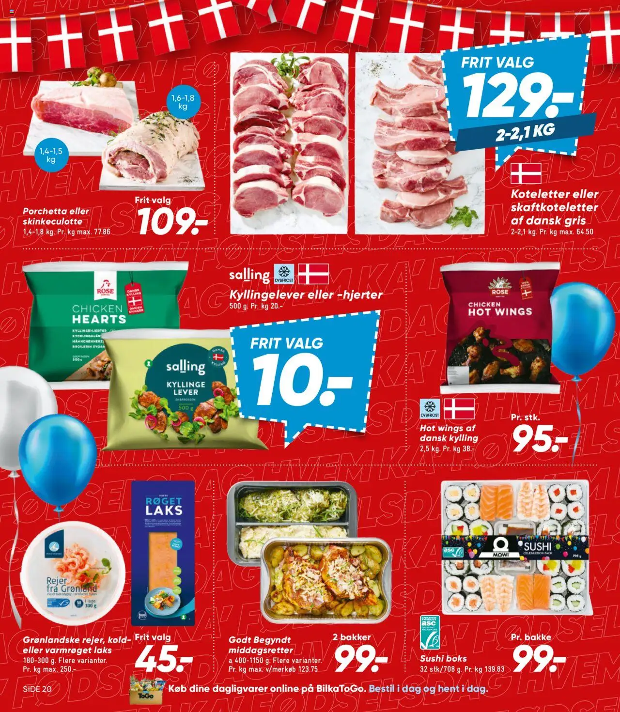 Bilka Tilbudsavis gyldig fra 22.08.2025 | Side: 22 | Produkter: Boks, Koteletter, Rejer, Sushi