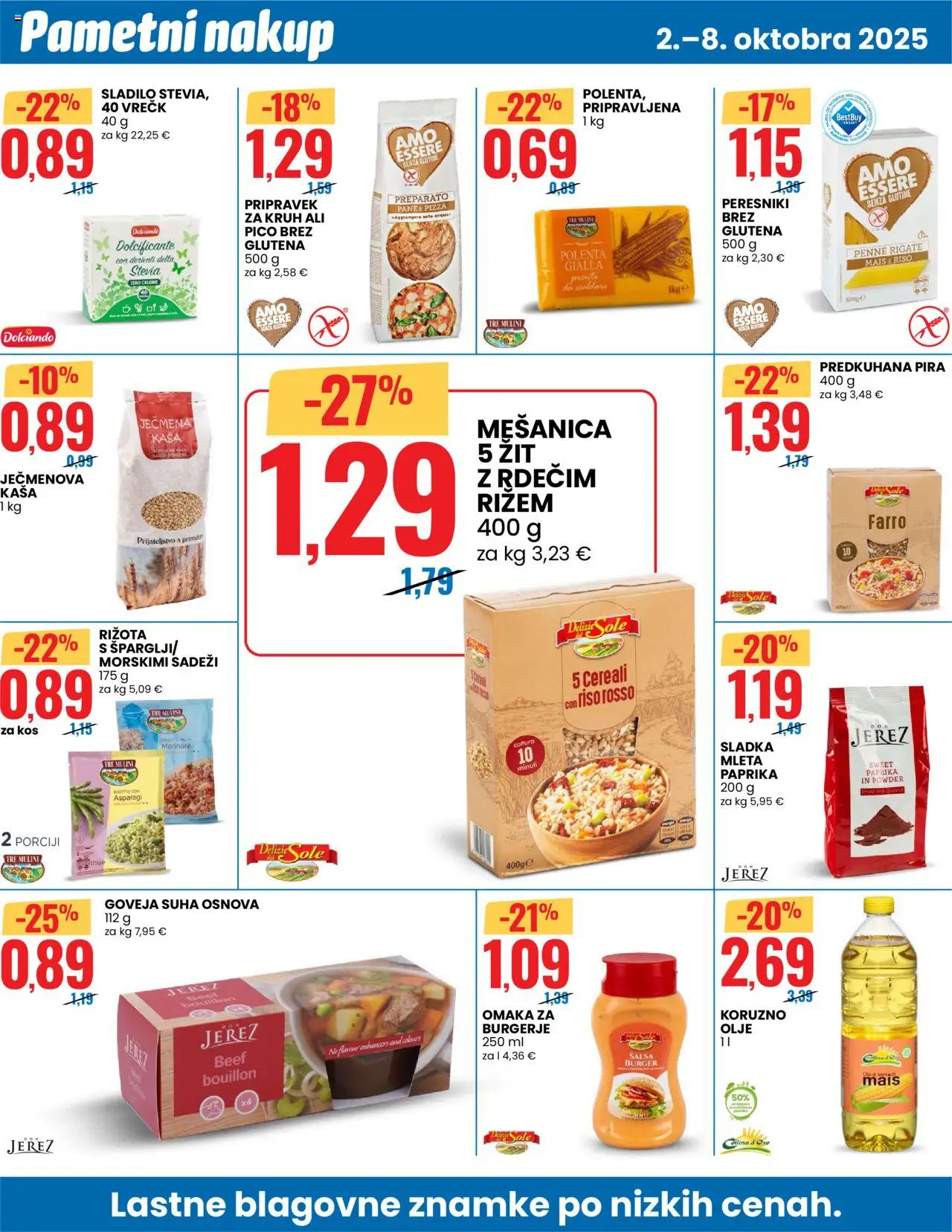 Novi Eurospin katalog ponudbe – veljaven od 02.10.2025 | Stran: 8 | Izdelki: Kos, Rižota, Olje, Kruh