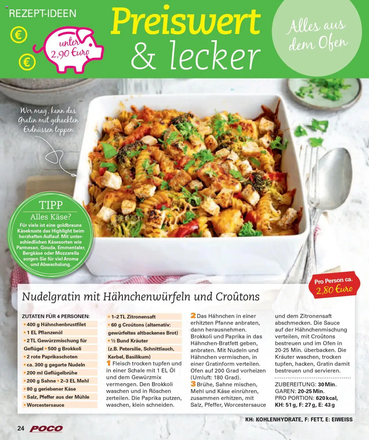 Poco Wohnwelt Herbst 2025 – gültig ab 01.09.2025 | Seite: 24 | Produkte: Hahnchen, Paprika, Brokkoli, Nudeln