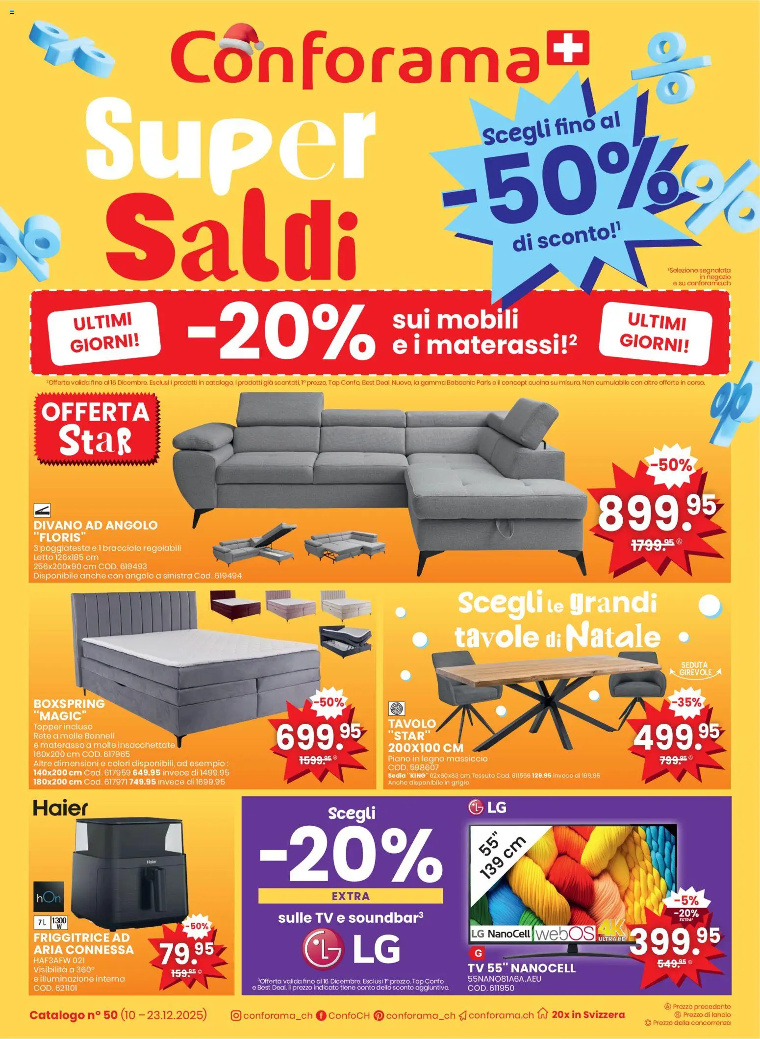 Conforama Aktionen IT – gültig ab 10.12.2025 | Seite: 1 | Produkte: Topper, TV, Top, LG