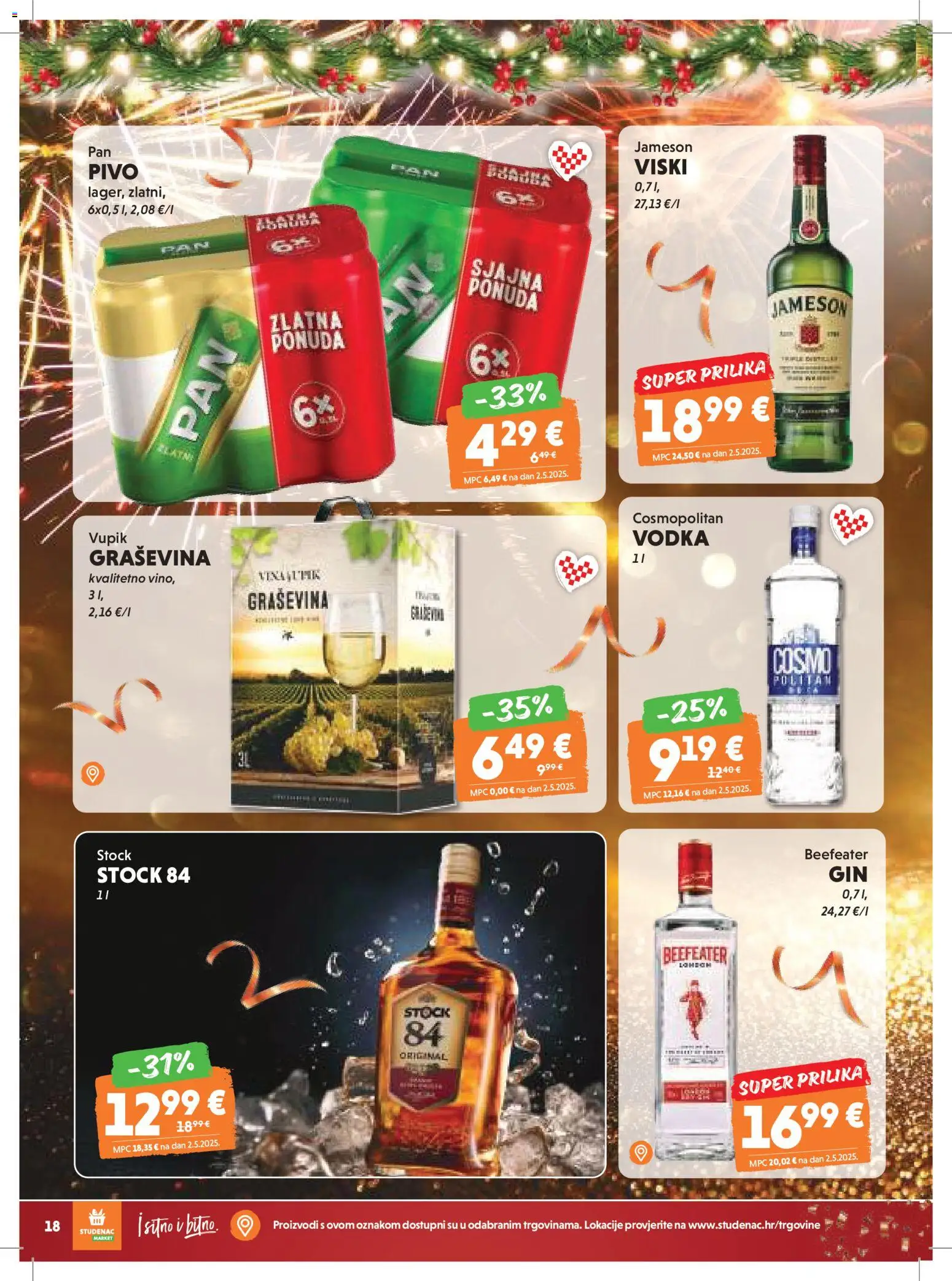 Studenac katalog | vrijedi od 26.12.2025 | Stranica: 18 | Proizvodi: Jameson, Vino, Pivo, Viski