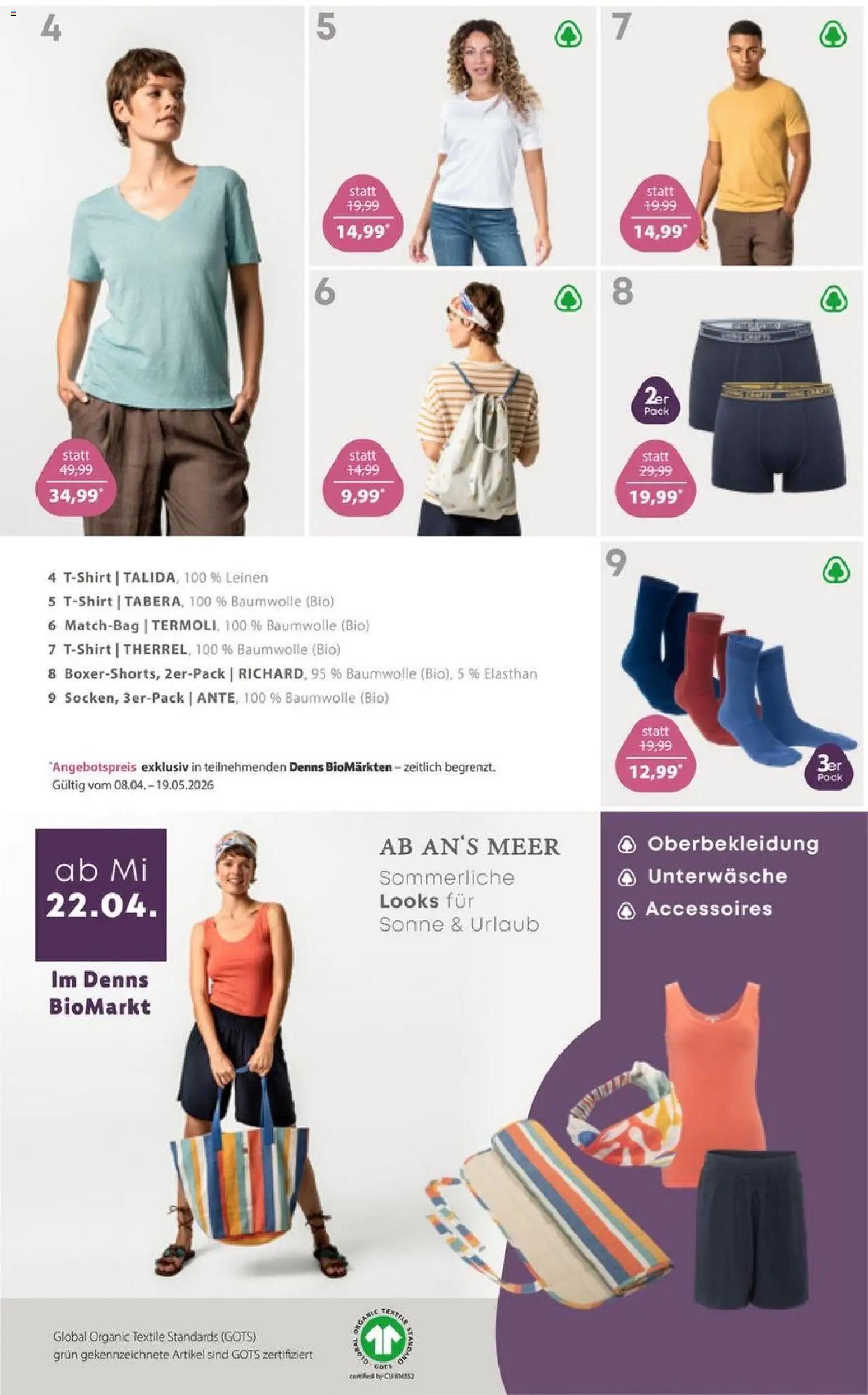 Denns BioMarkt Angebote – gültig ab 08.04.2026 | Seite: 15 | Produkte: Unterwäsche