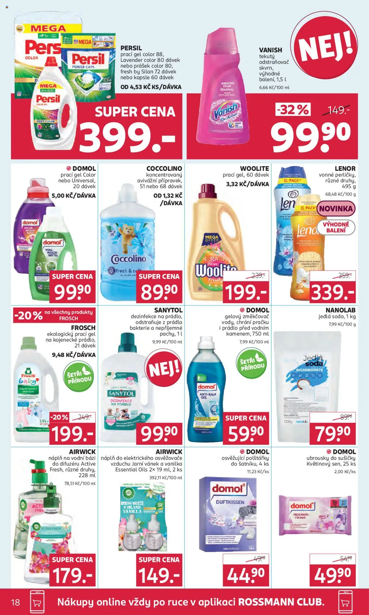 Rossmann leták od 04.06.2025 | Strana: 18 | Produkty: Ubrousky do sušičky, Kapsle, Silan, Sanytol