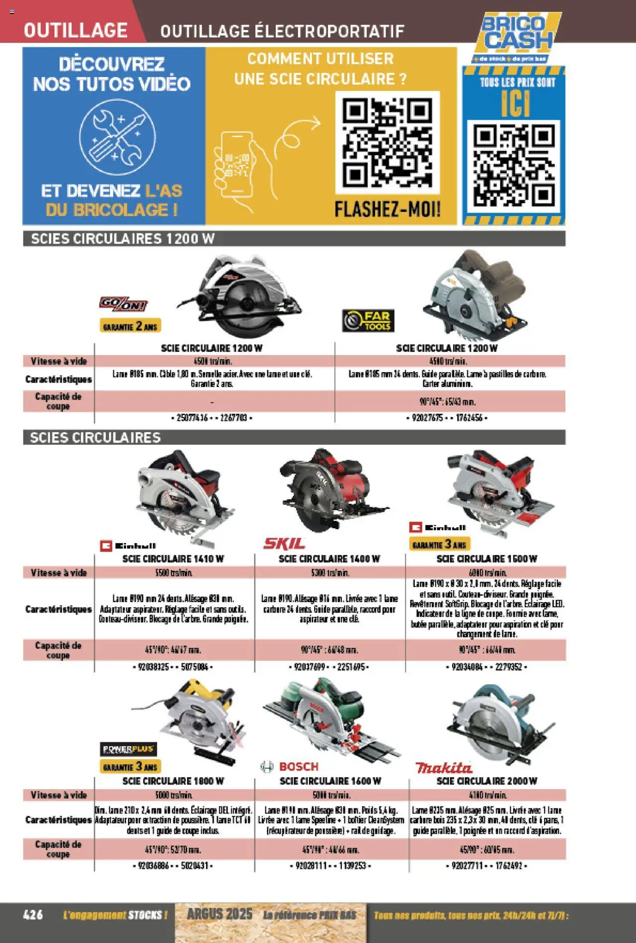 {H1} | Page: 426 | Produits: Vidéo, Câble, Adaptateur, Scie circulaire