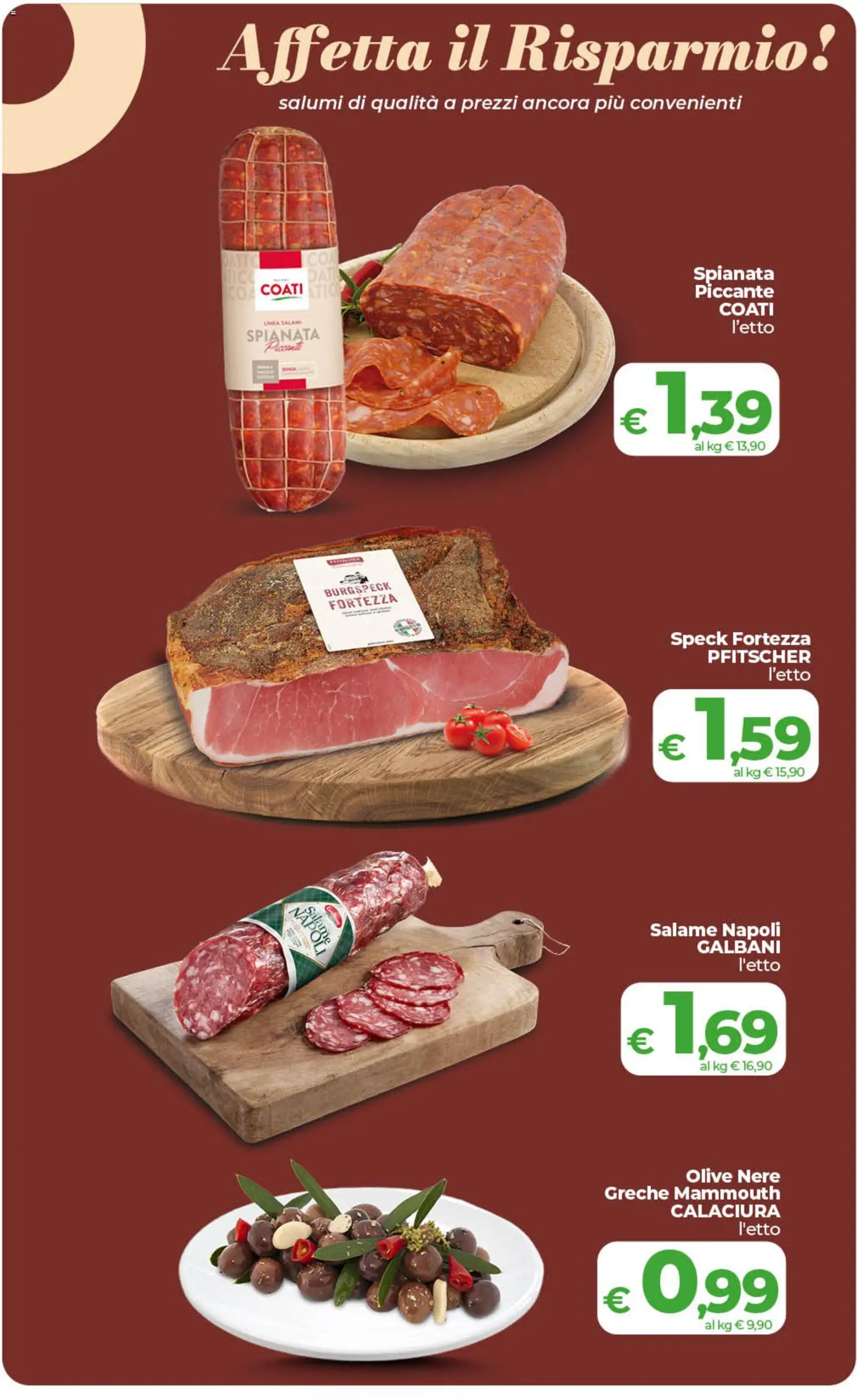 Volantino COOP del 07.04.2026 | Pagina: 12 | Prodotti: Speck, Salame, Olive