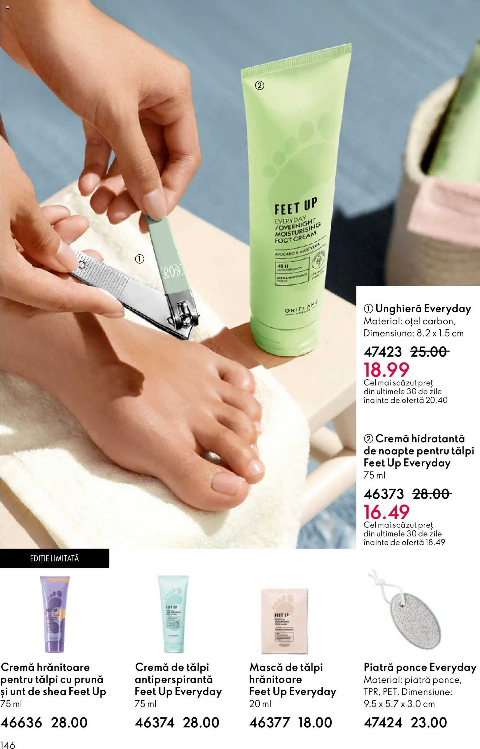 Noul catalog Oriflame – valabil de la 21.01.2026 | Pagină: 146 | Produse: Piatră ponce, Aloe vera, Arapsaçı, Cremă