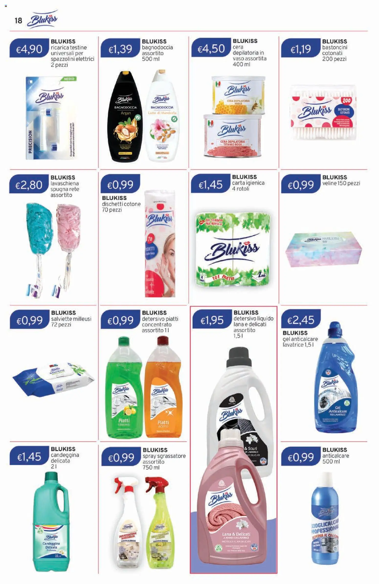 Volantino Sirene Blu del 03.03.2026 | Pagina: 18 | Prodotti: Carta igienica, Anticalcare, Latte, Vaso