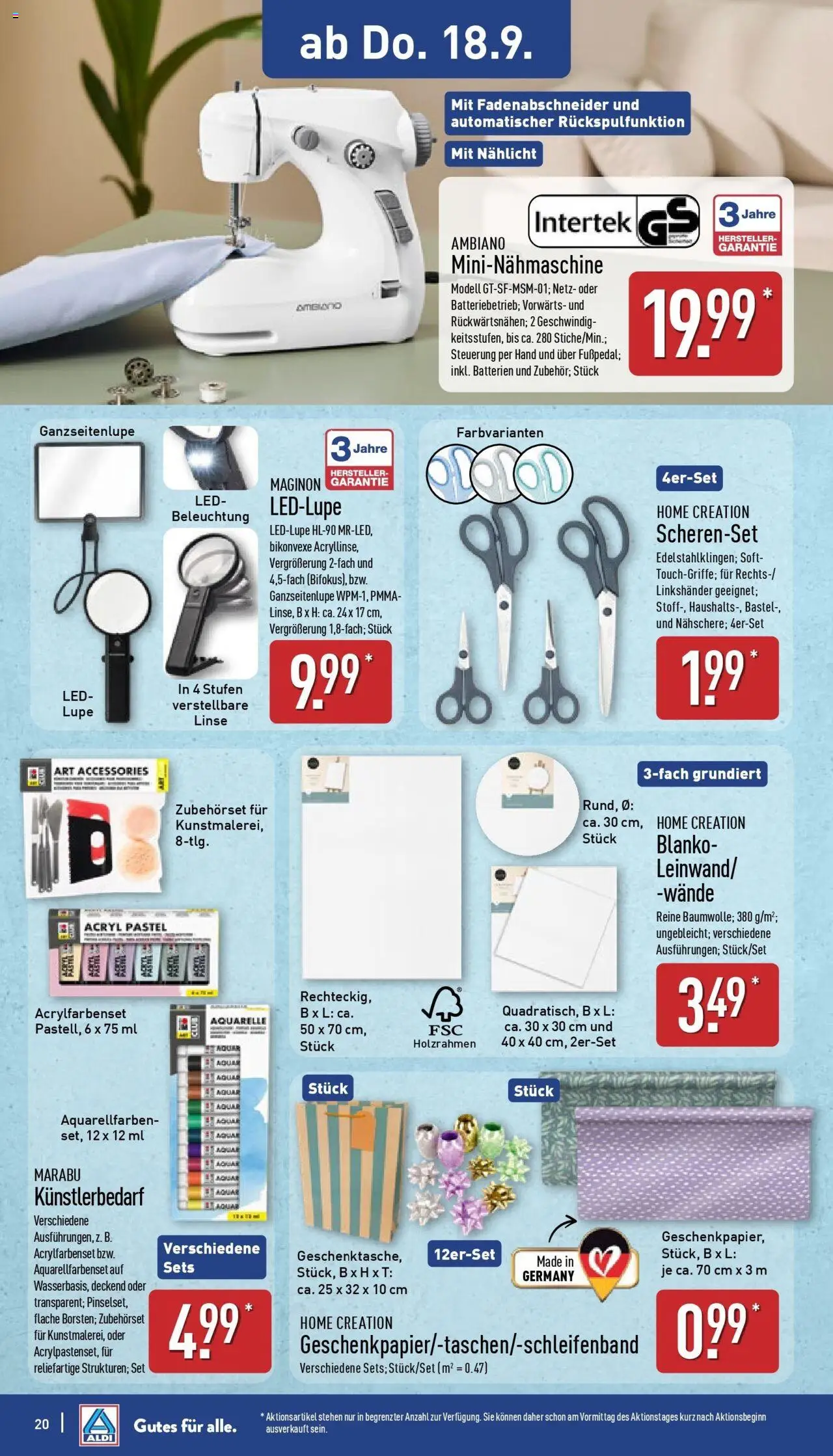 Aldi - ALDI Nord: Wochenangebote – gültig ab 14.09.2025 | Seite: 20 | Produkte: Batterien, Home creation