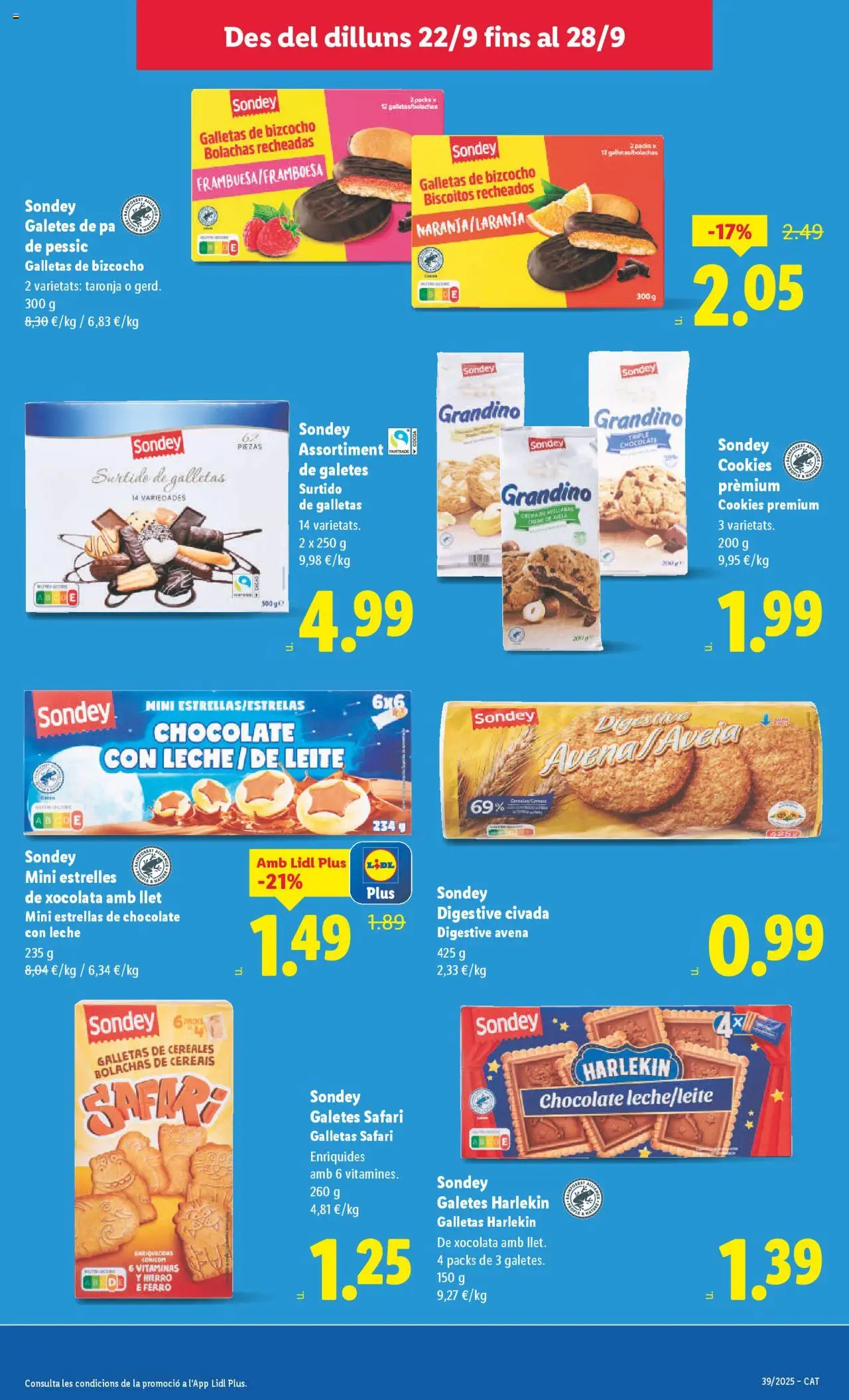 Lidl folleto │ válido desde el 22.09.2025 | Página: 17 | Productos: Leche, Chocolate, Cereales, Bizcocho