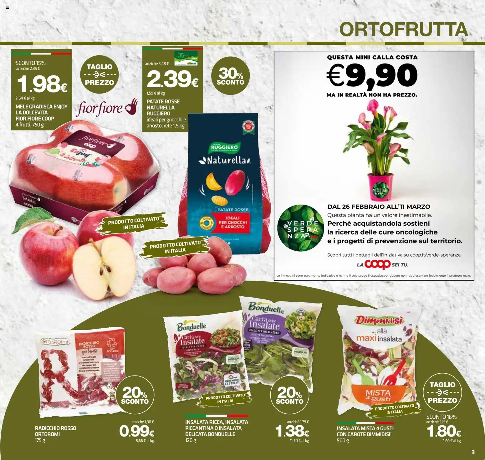Volantino Superconti del 26.02.2026 | Pagina: 3 | Prodotti: Mele, Insalata, Patate, Carote
