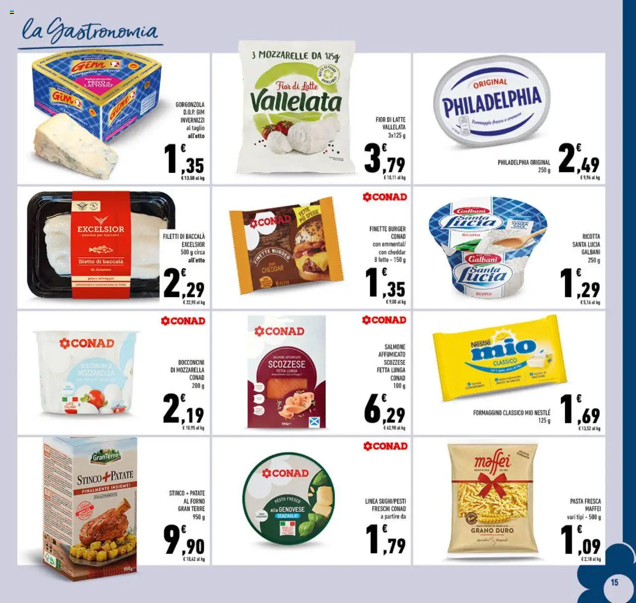Volantino Conad del 22.10.2025 | Pagina: 15 | Prodotti: Salmone affumicato, Pesce, Latte, Forno