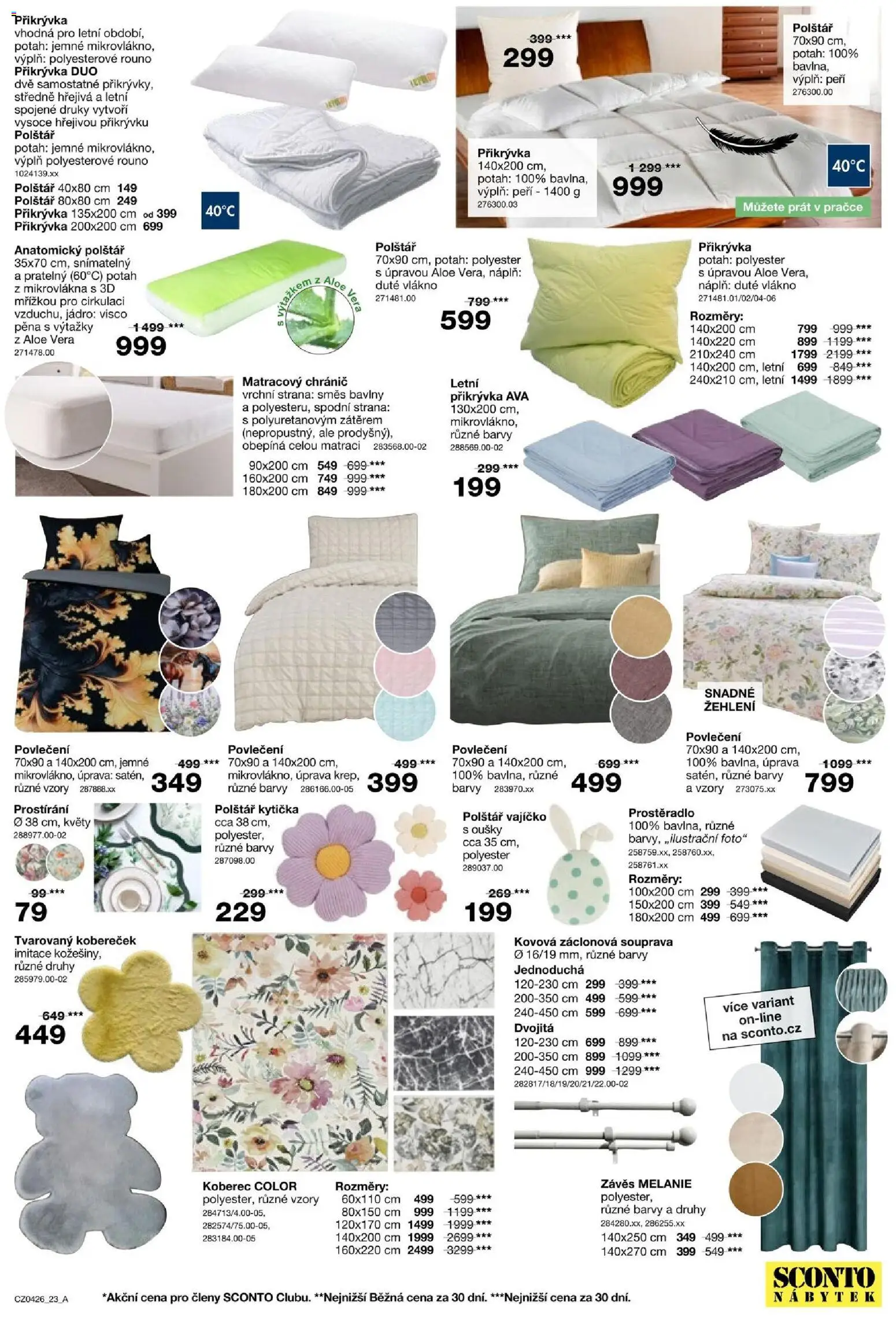 Sconto nábytek leták od 04.03.2026 | Strana: 23 | Produkty: Závěs, Povlečení, Nábytek, Barvy