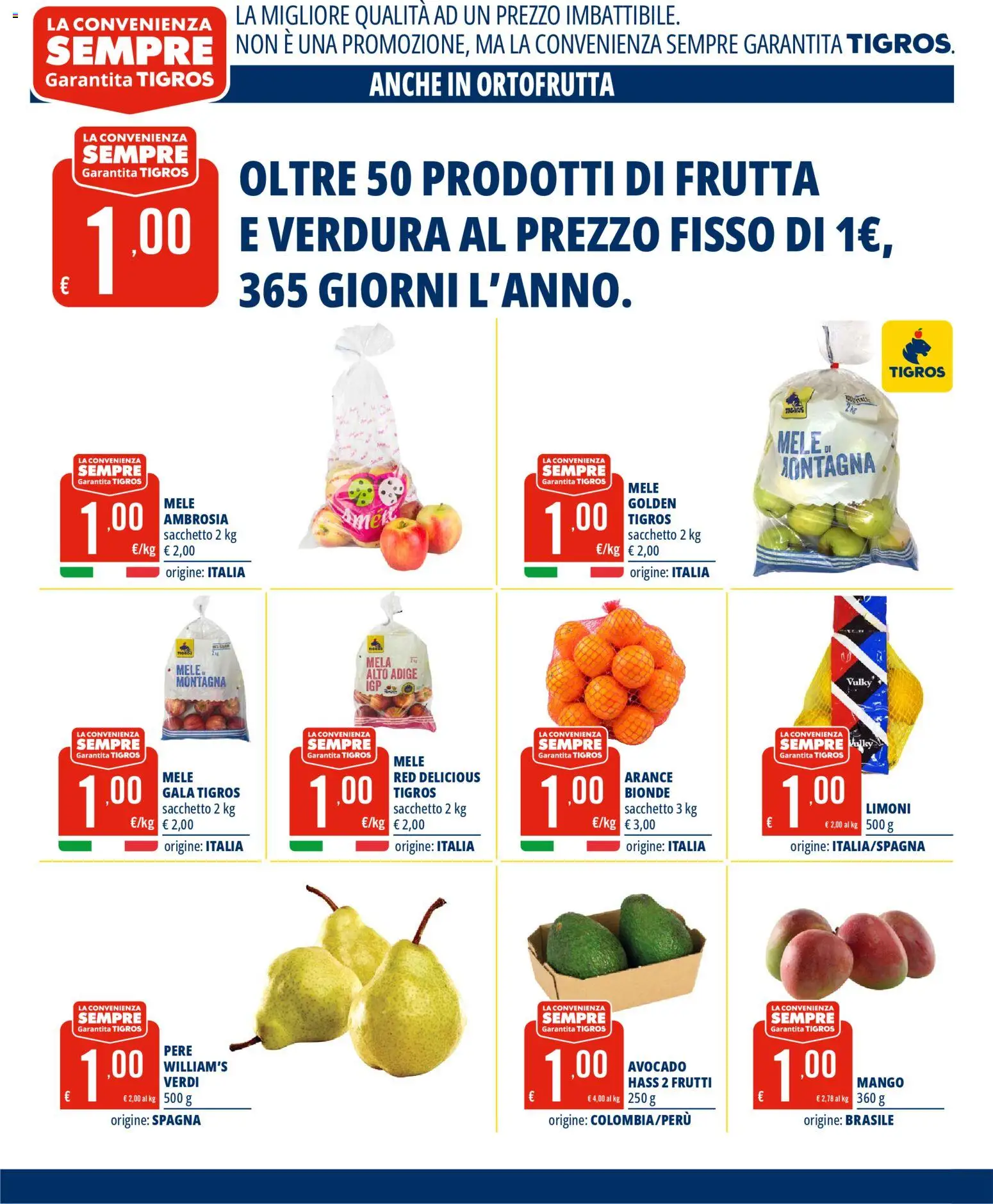 Volantino Tigros del 28.01.2026 | Pagina: 10 | Prodotti: Arance, Avocado, Frutta, Mango
