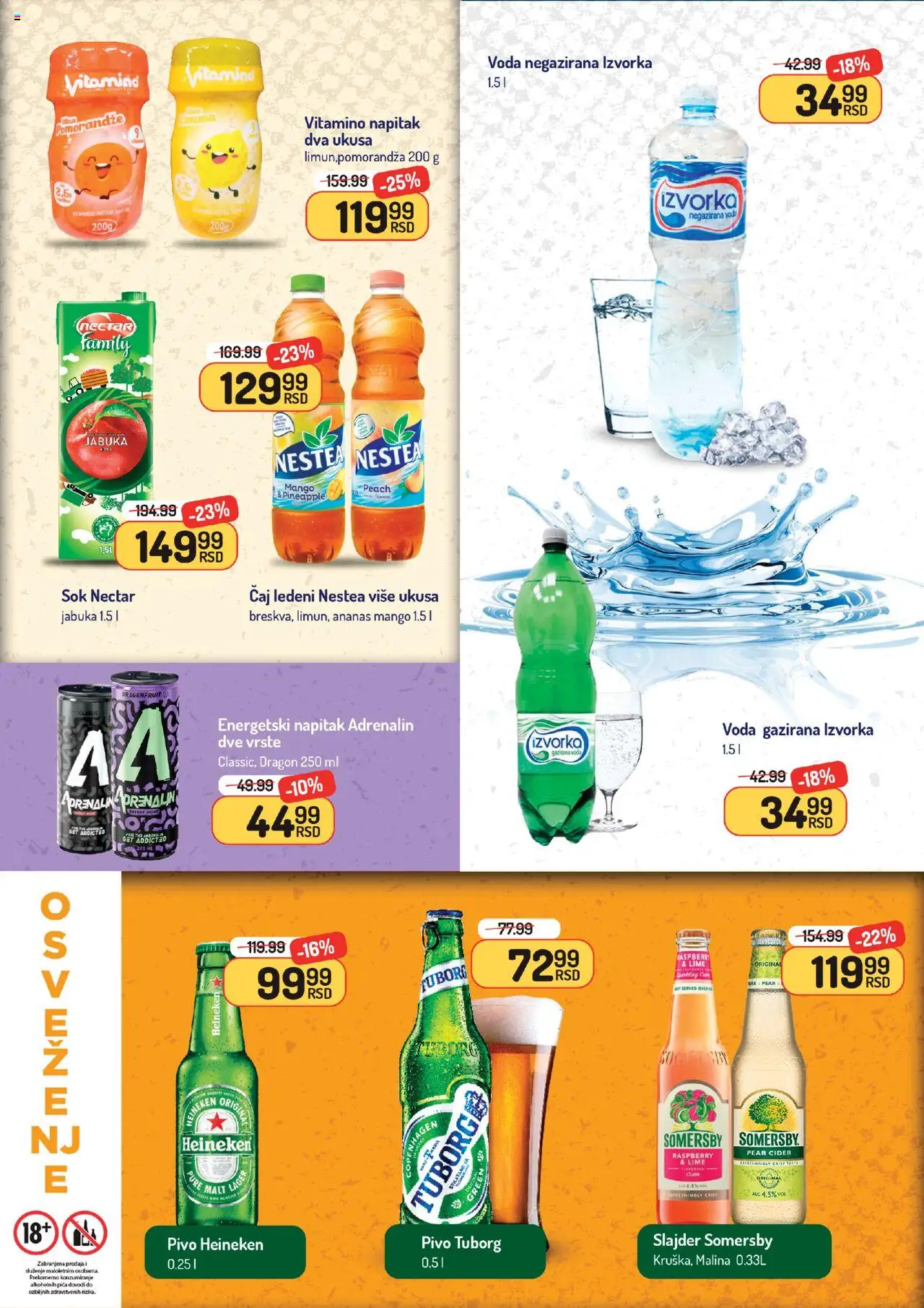 Aman katalog - važi od 20.06.2025 | Strana: 10 | Proizvode: Heineken, Negazirana voda, Malina, Pica