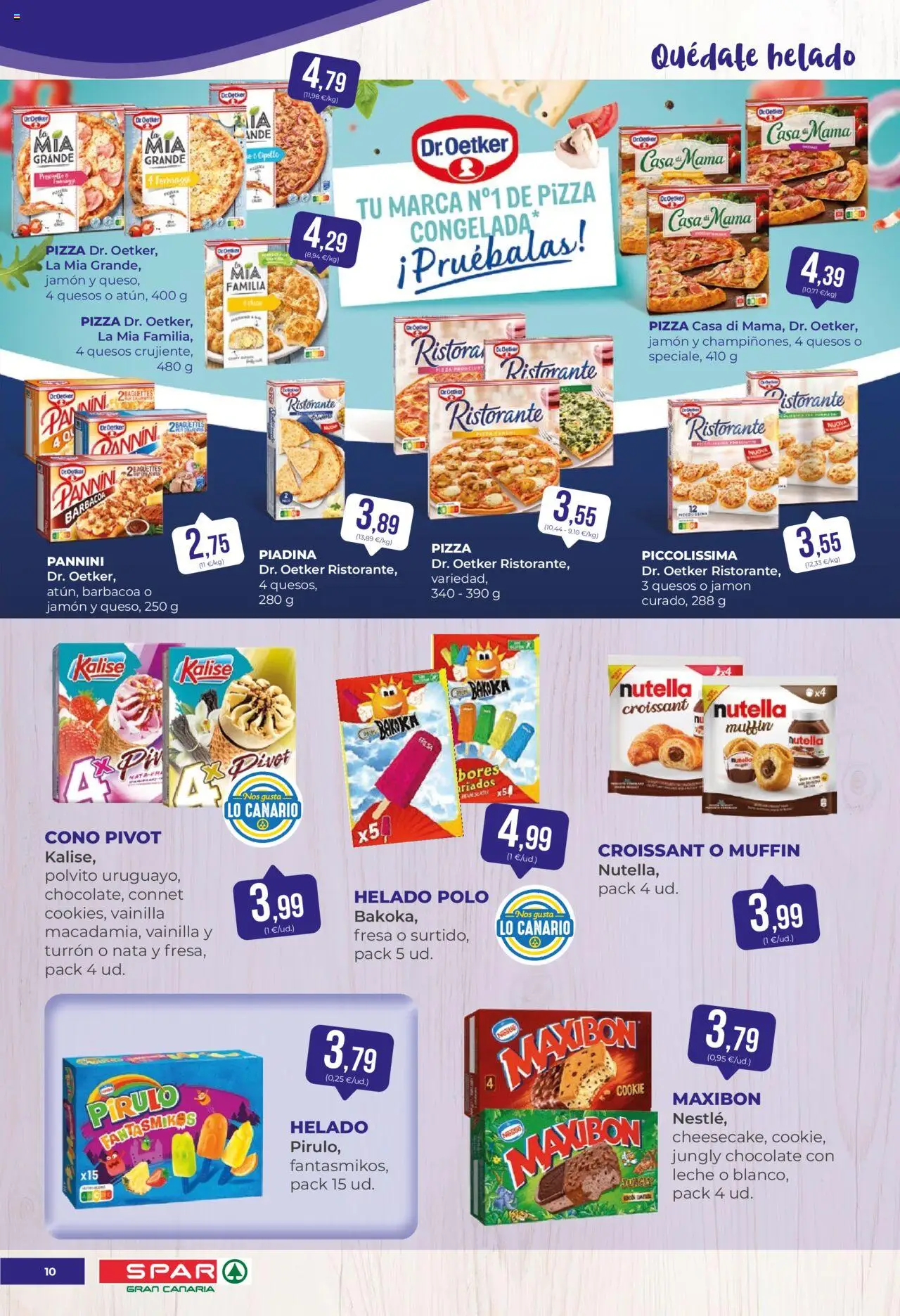 Spar folleto │ válido desde el 19.09.2025 | Página: 10 | Productos: Pizza, Croissant, Helado, Barbacoa