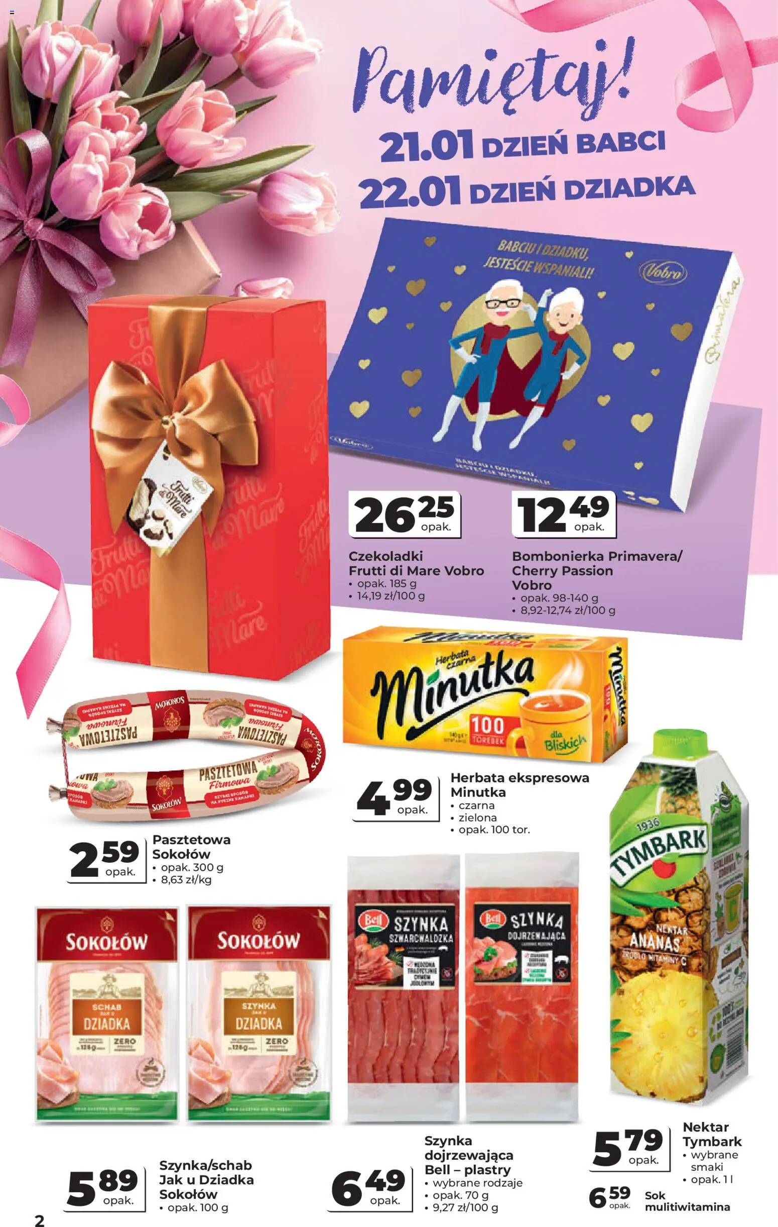 Odido Gazetka od 21.01.2026 | Strona: 2 | Produkty: Czekoladki, Schab, Herbata, Frutti di Mare