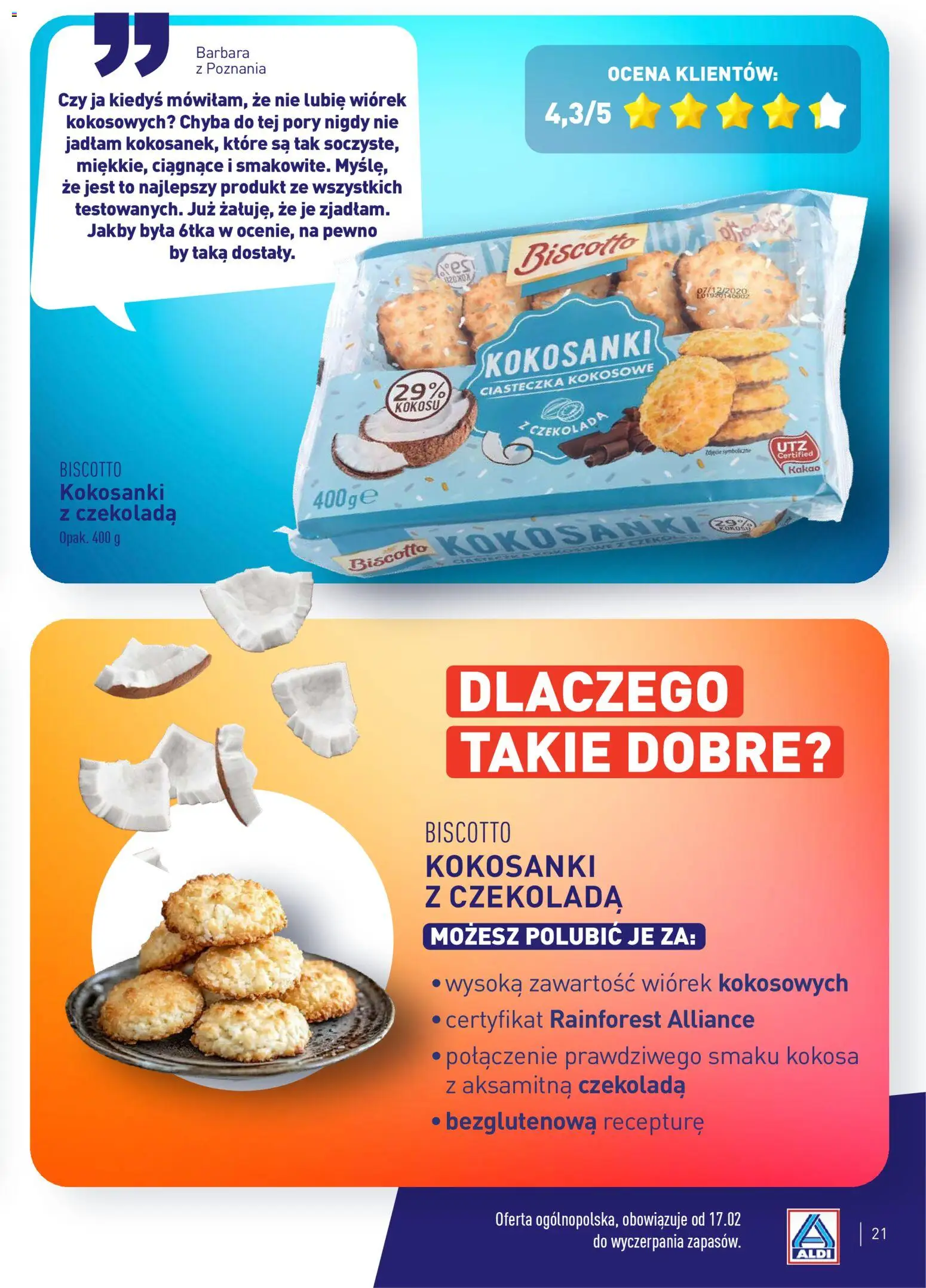 Aldi Polsko leták - Rozsmakuj się w polecanych produktach od 23.02.2026 | Strana: 21 | Produkty: Kakao