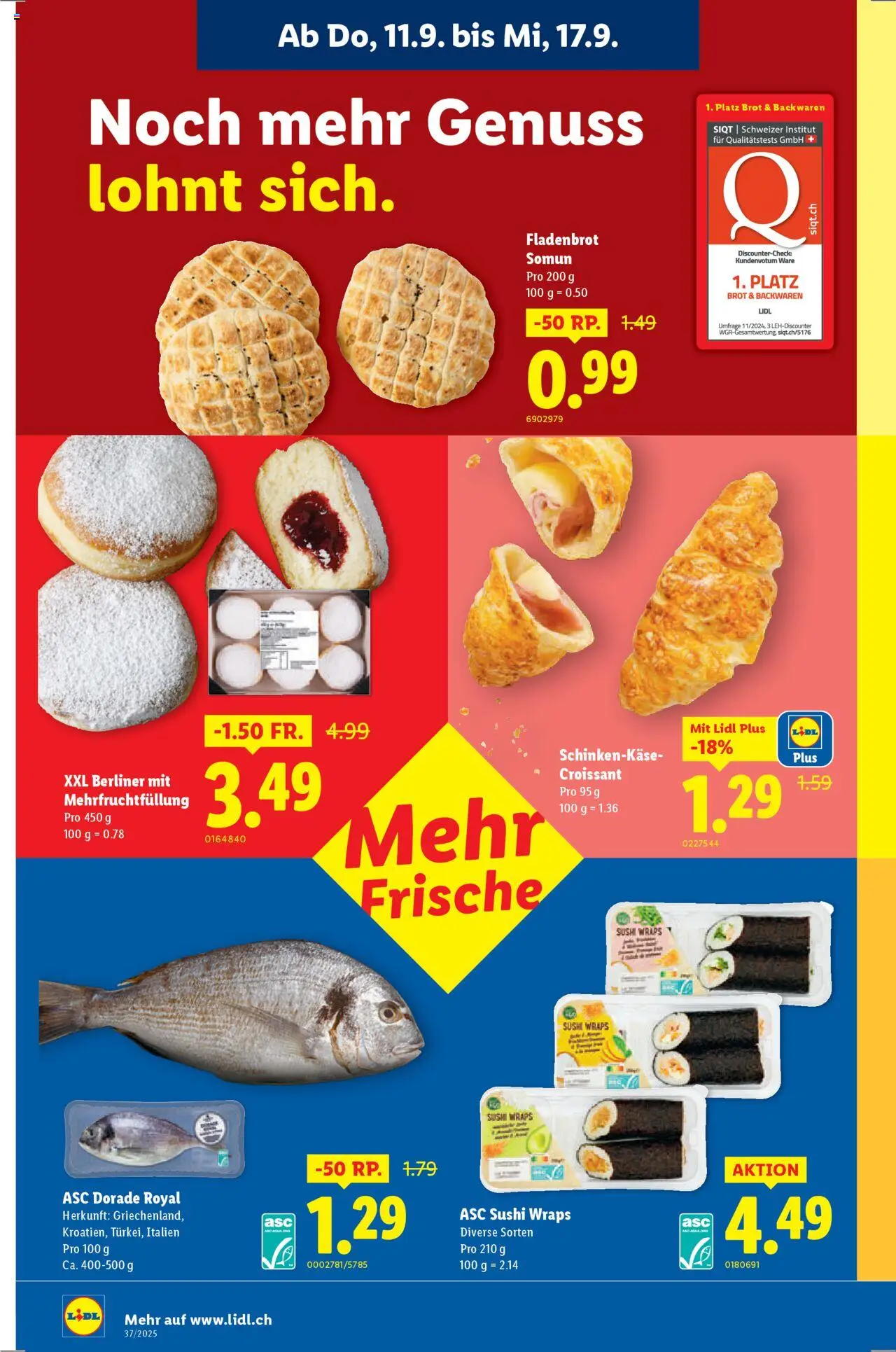 Lidl Aktionen – gültig ab 11.09.2025 | Seite: 6 | Produkte: Brot
