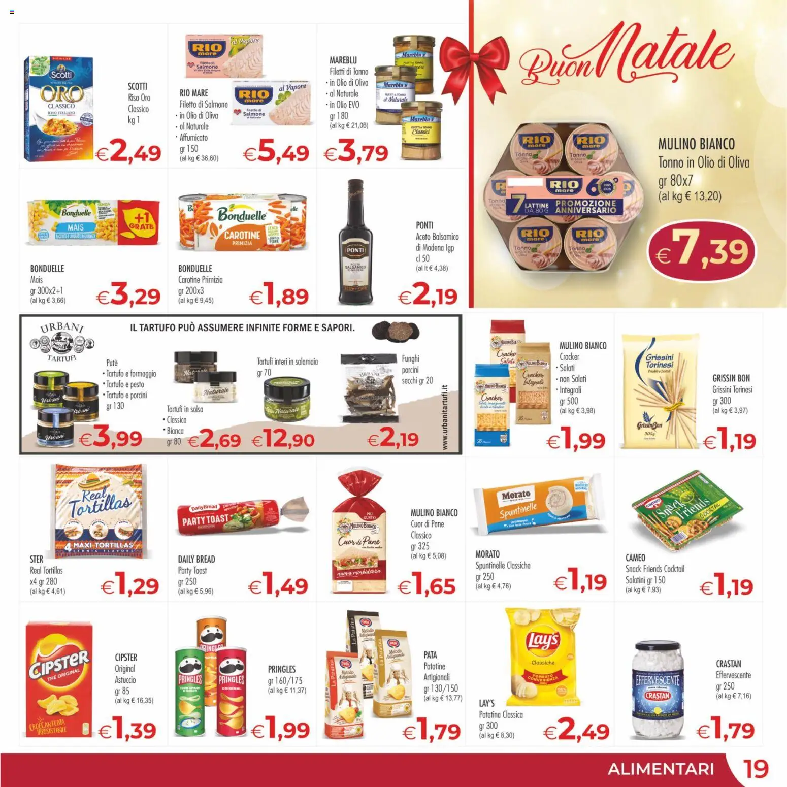 Volantino MerSi Supermercati del 13.12.2025 | Pagina: 19 | Prodotti: Tartufo, Pane, Tonno, Olio di Oliva