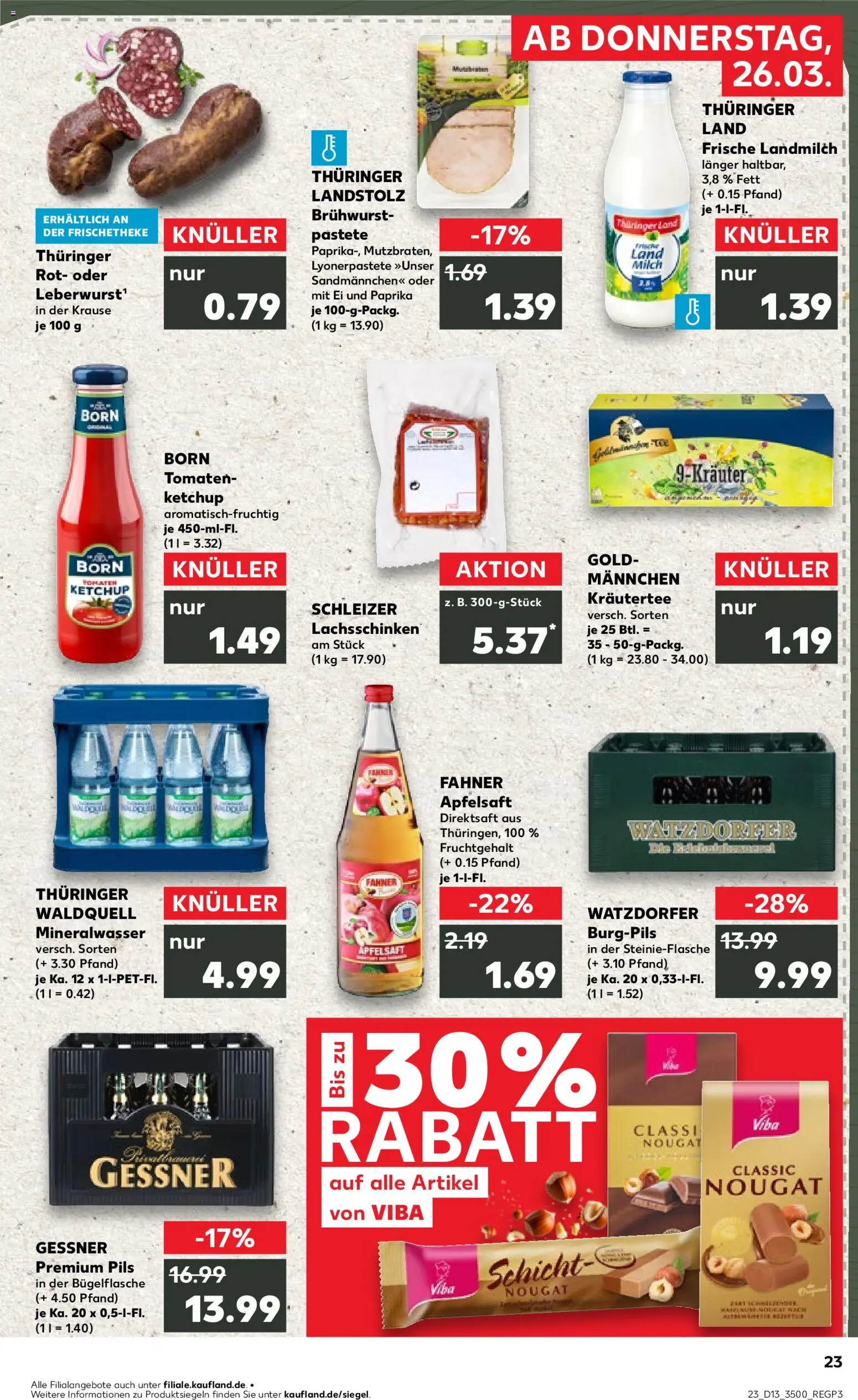 Kaufland Prospekt Jena	 – gültig ab 26.03.2026 | Seite: 23 | Produkte: Milch, Pils, Apple, Ketchup