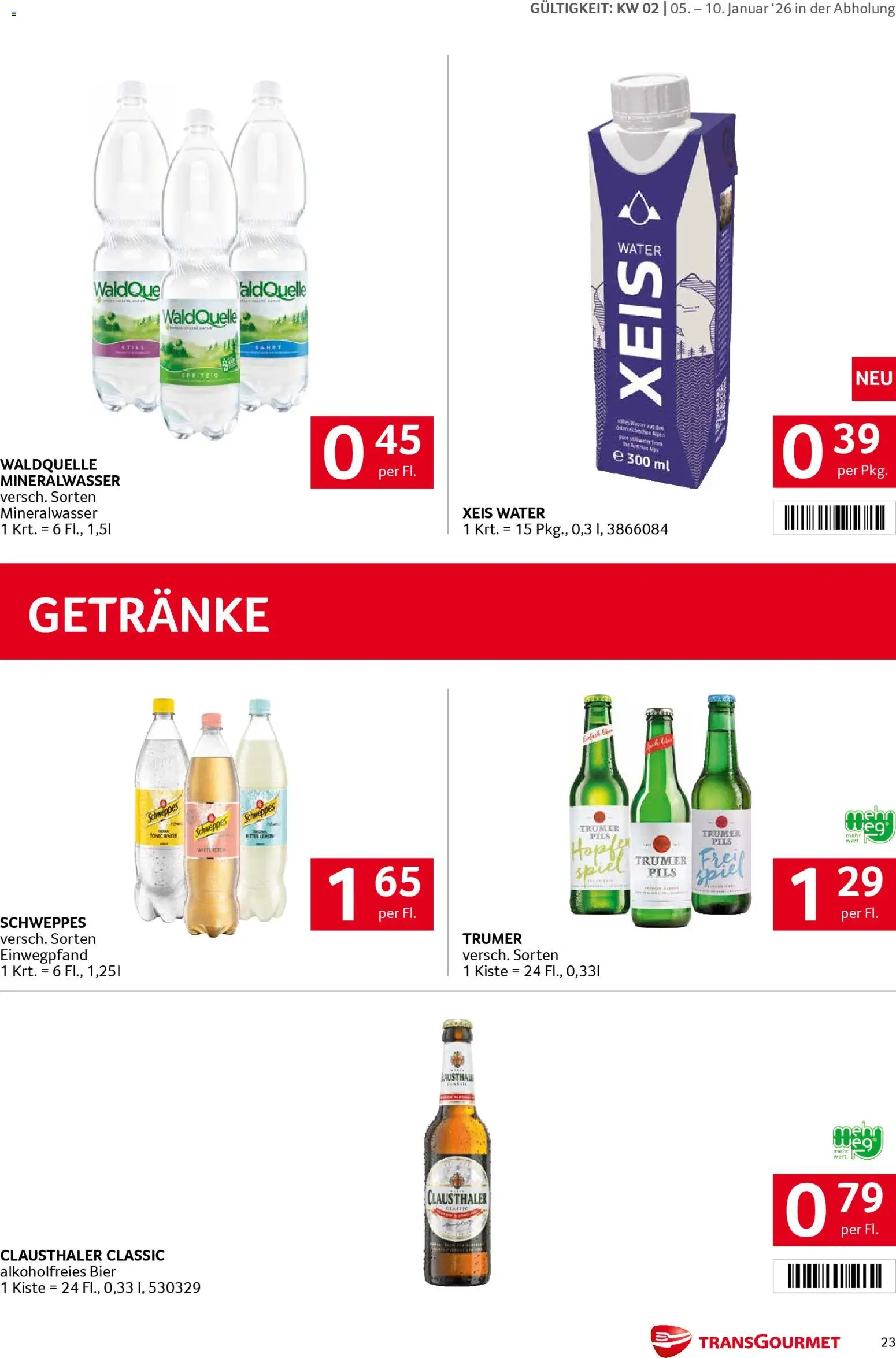 Transgourmet Flugblatt gültig ab 05.01.2026 | Seite: 22 | Produkte: Spiel, Bier