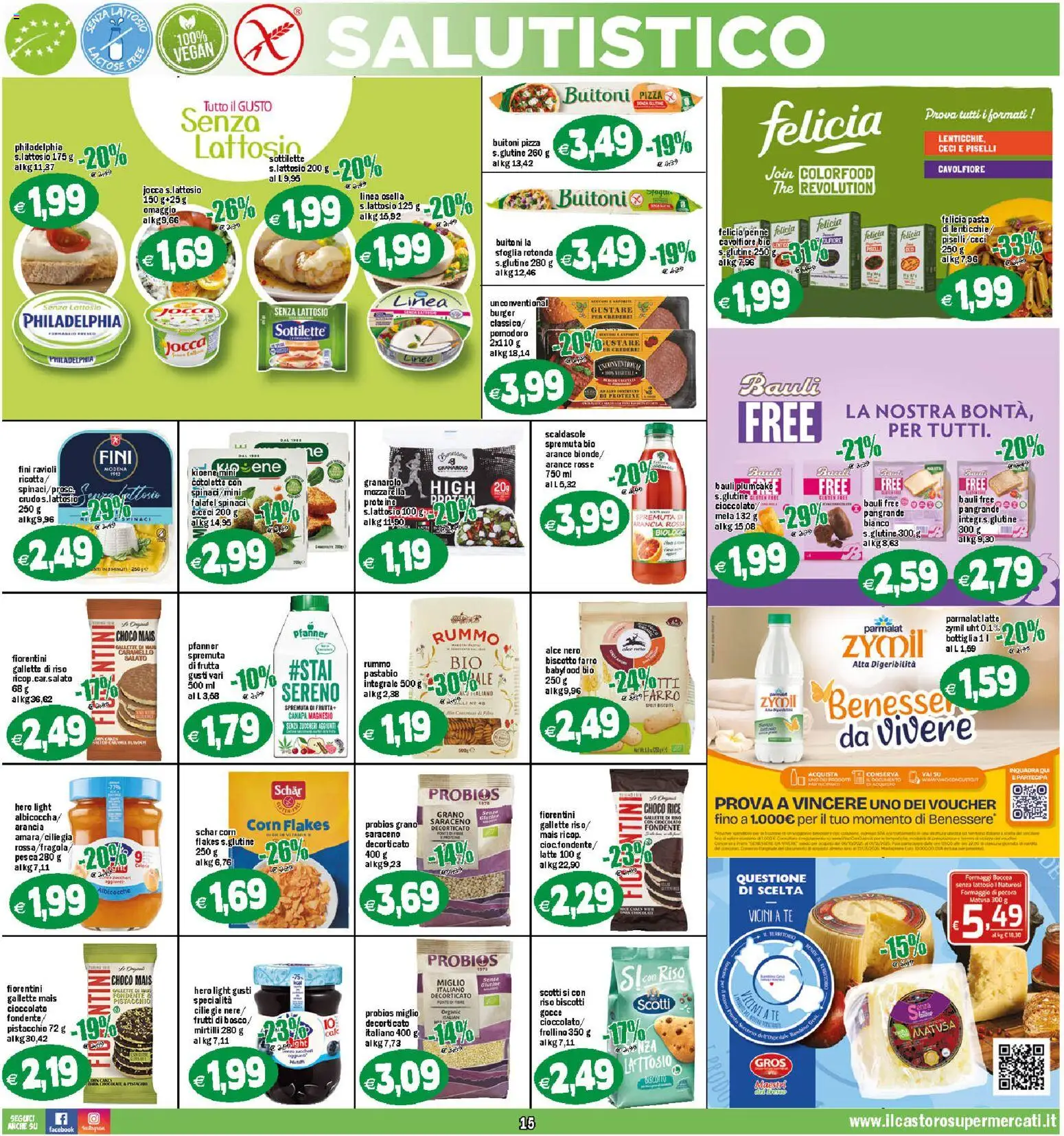 Volantino Il Castoro del 29.10.2025 | Pagina: 15 | Prodotti: Tè, Pomodoro, Formaggio, Albicocche