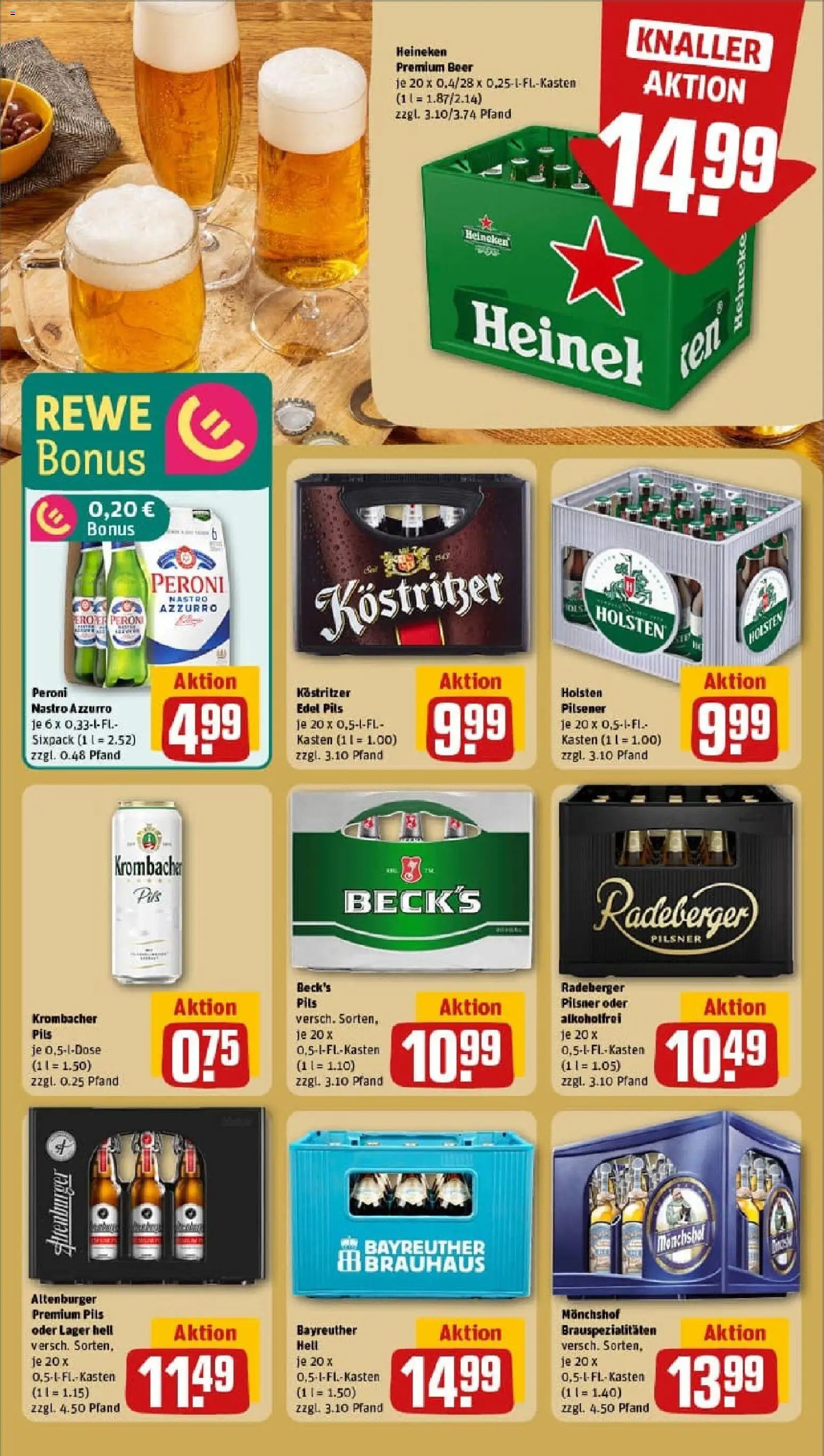 Rewe prospekt Schönebeck (Elbe)	 – gültig ab 26.10.2025 | Seite: 21 | Produkte: Monchshof, Pils, Holsten, Krombacher