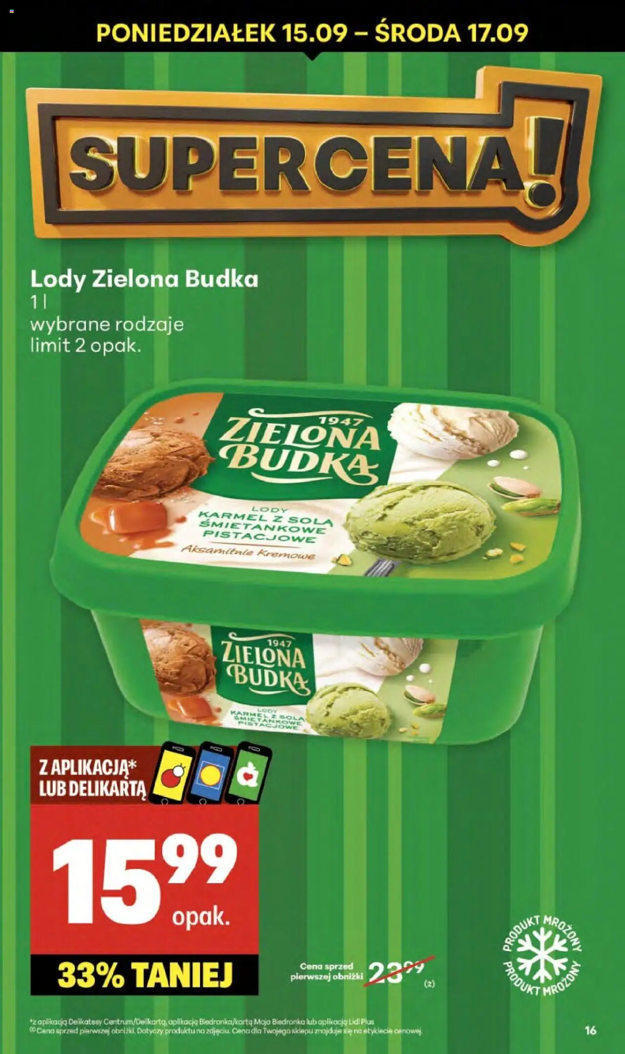 Delikatesy Centrum Gazetka od 11.09.2025 | Strona: 16 | Produkty: Delikatesy, Lody
