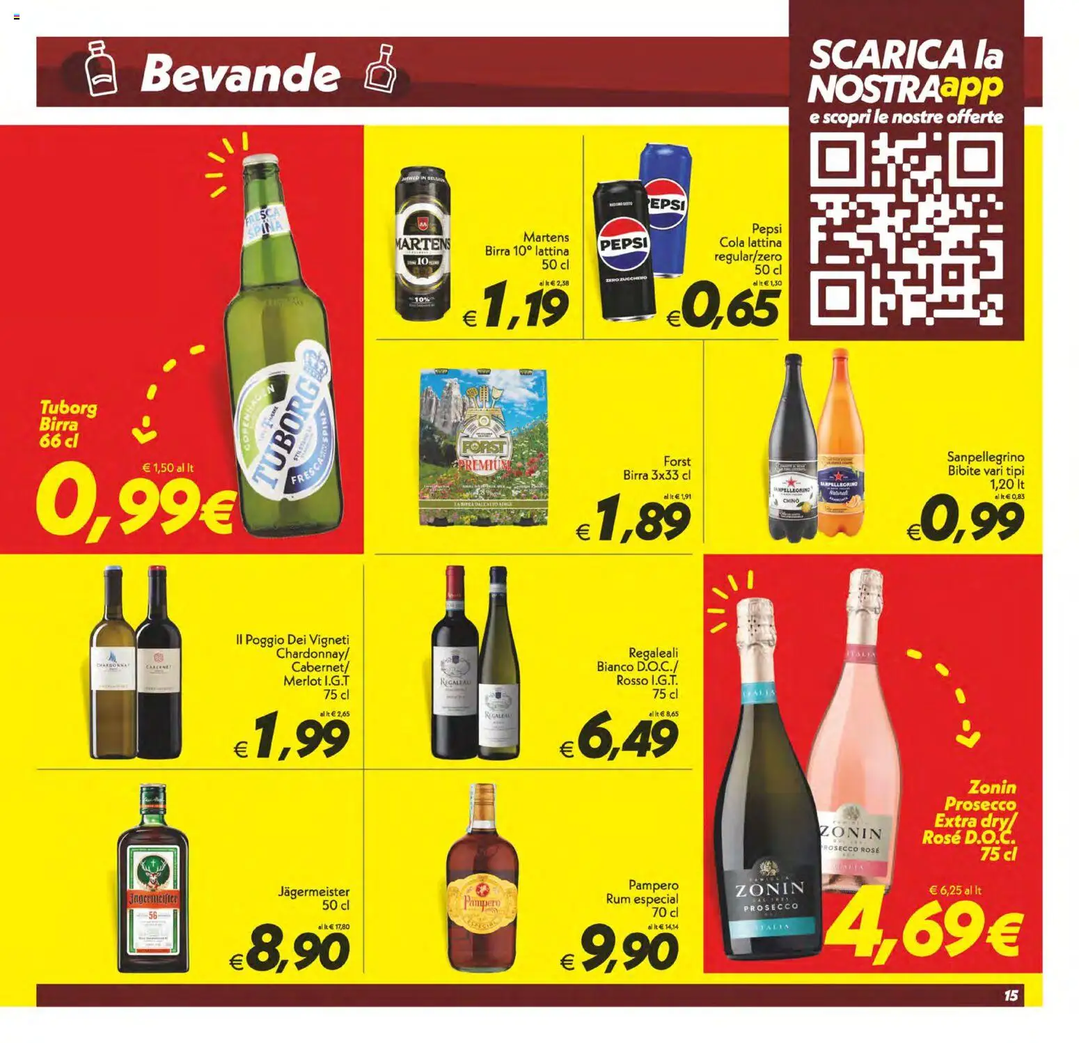Volantino SuperConveniente del 23.01.2026 | Pagina: 15 | Prodotti: Birra, Prosecco, Zucchero, Bibite