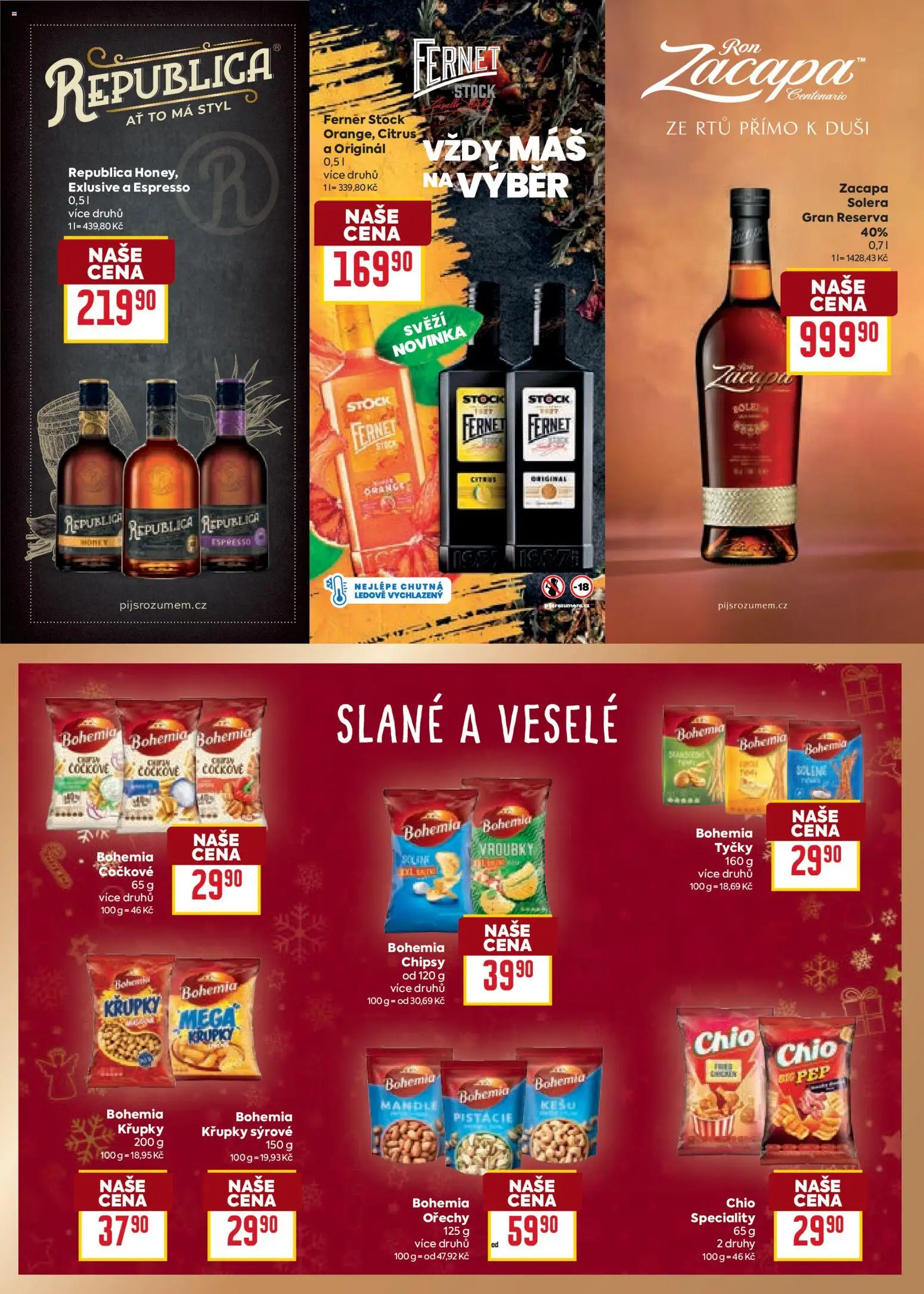 Billa leták - Vánoční nabídka od 12.11.2025 | Strana: 19 | Produkty: Pistácie, Ořechy, Fernet, Chipsy