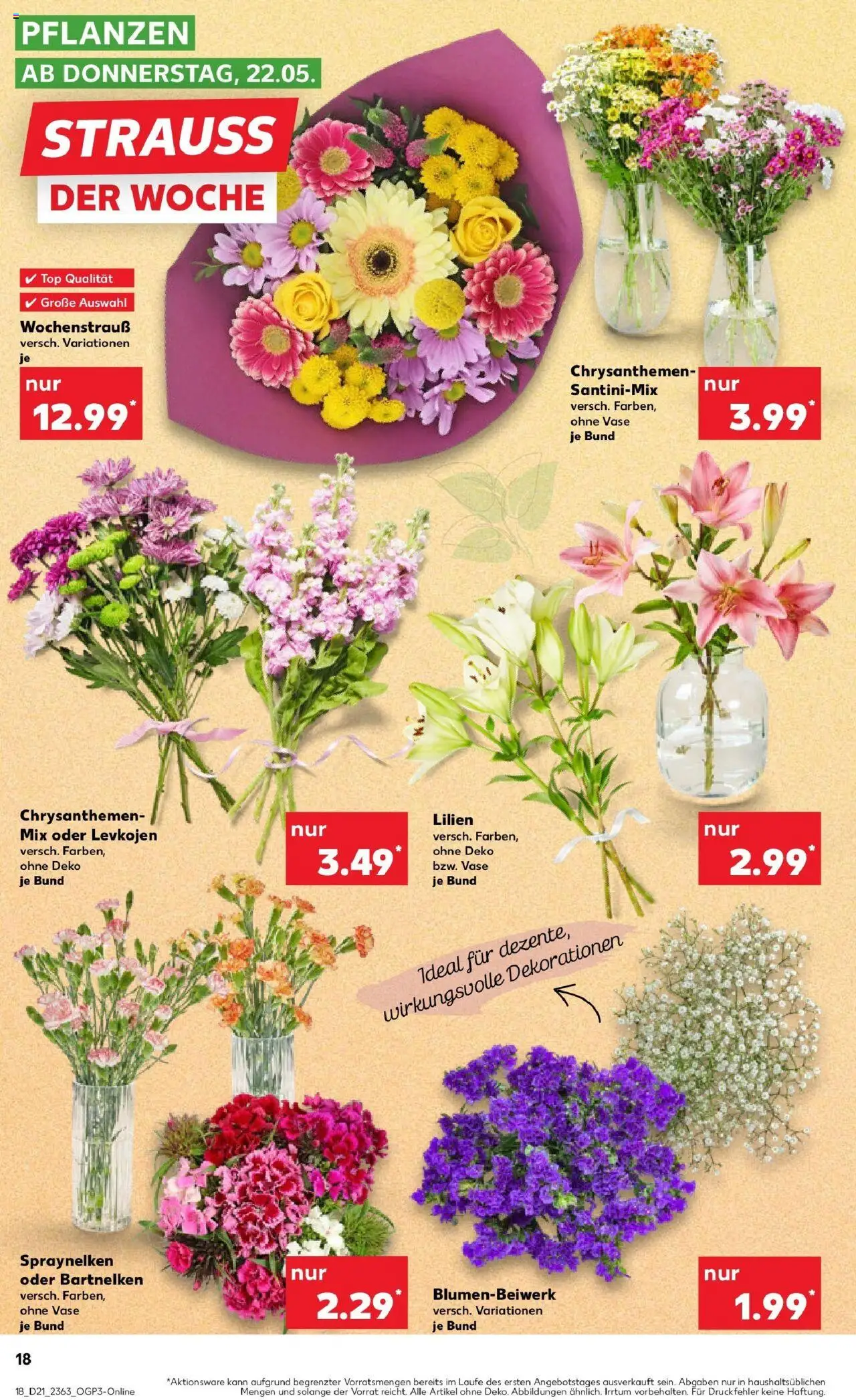 Kaufland prospekt Bad Kreuznach	 - gültig ab dem 22.05.2025 | Seite: 18 | Produkte: Top, Vase