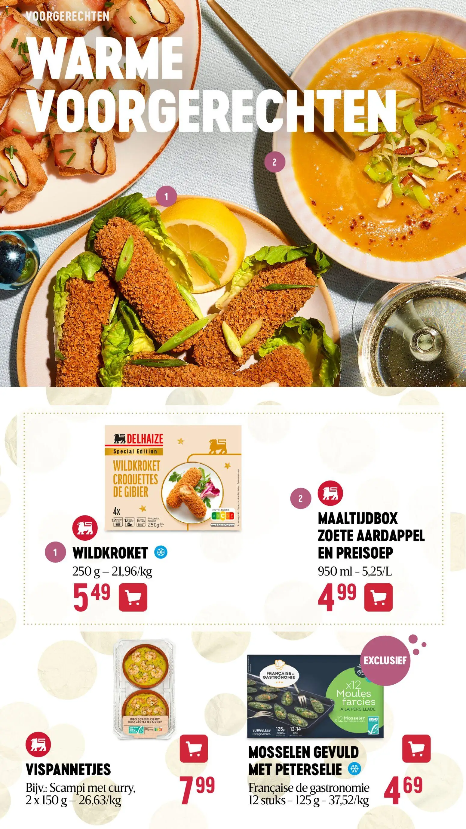 {H1} | Pagina: 18 | Producten: Scampi, Kész piskótalap, Aardappel, Zoete Aardappel