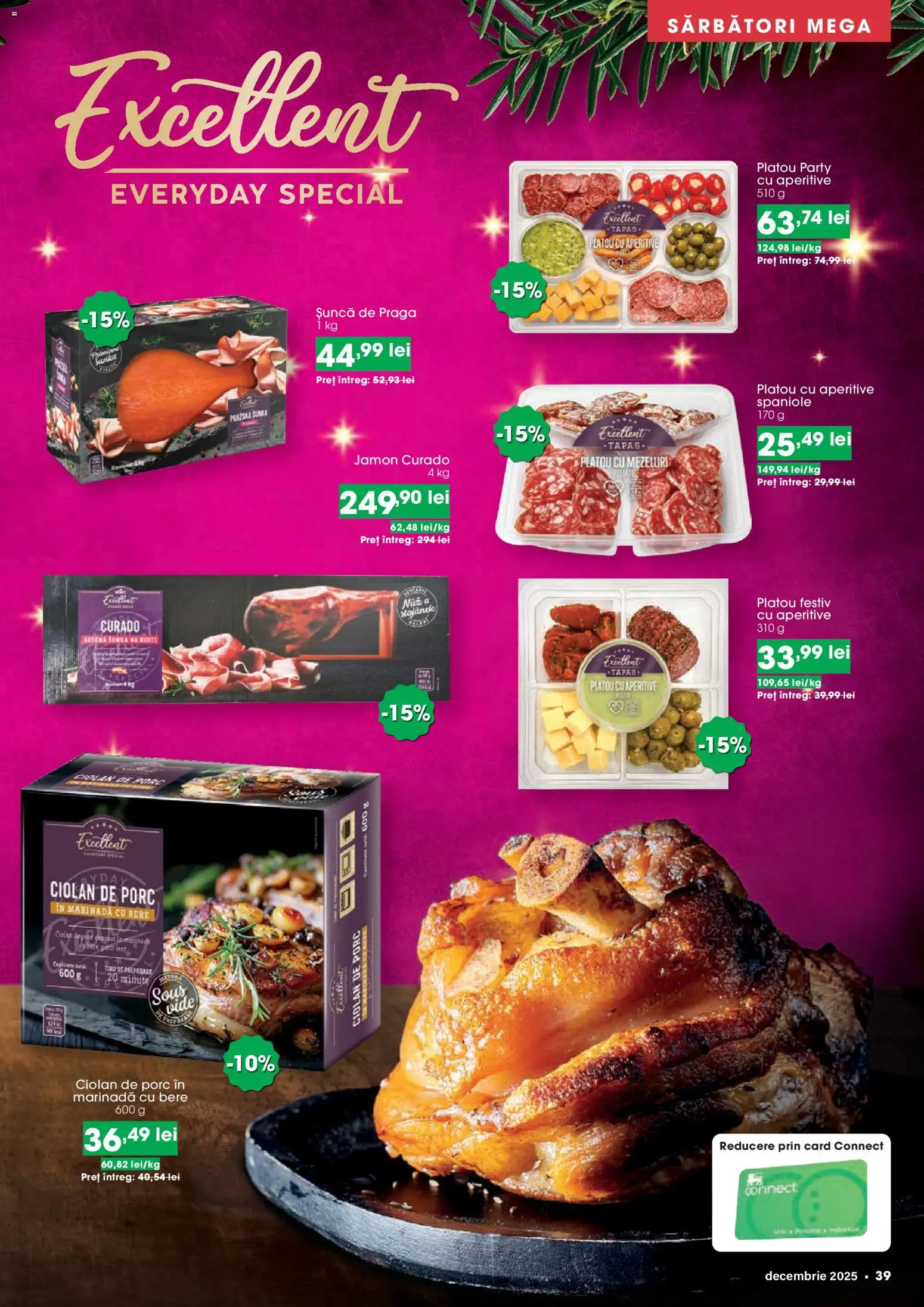 Noul catalog Mega Image – valabil de la 27.11.2025 | Pagină: 39 | Produse: Șuncă, Bere, Marinadă
