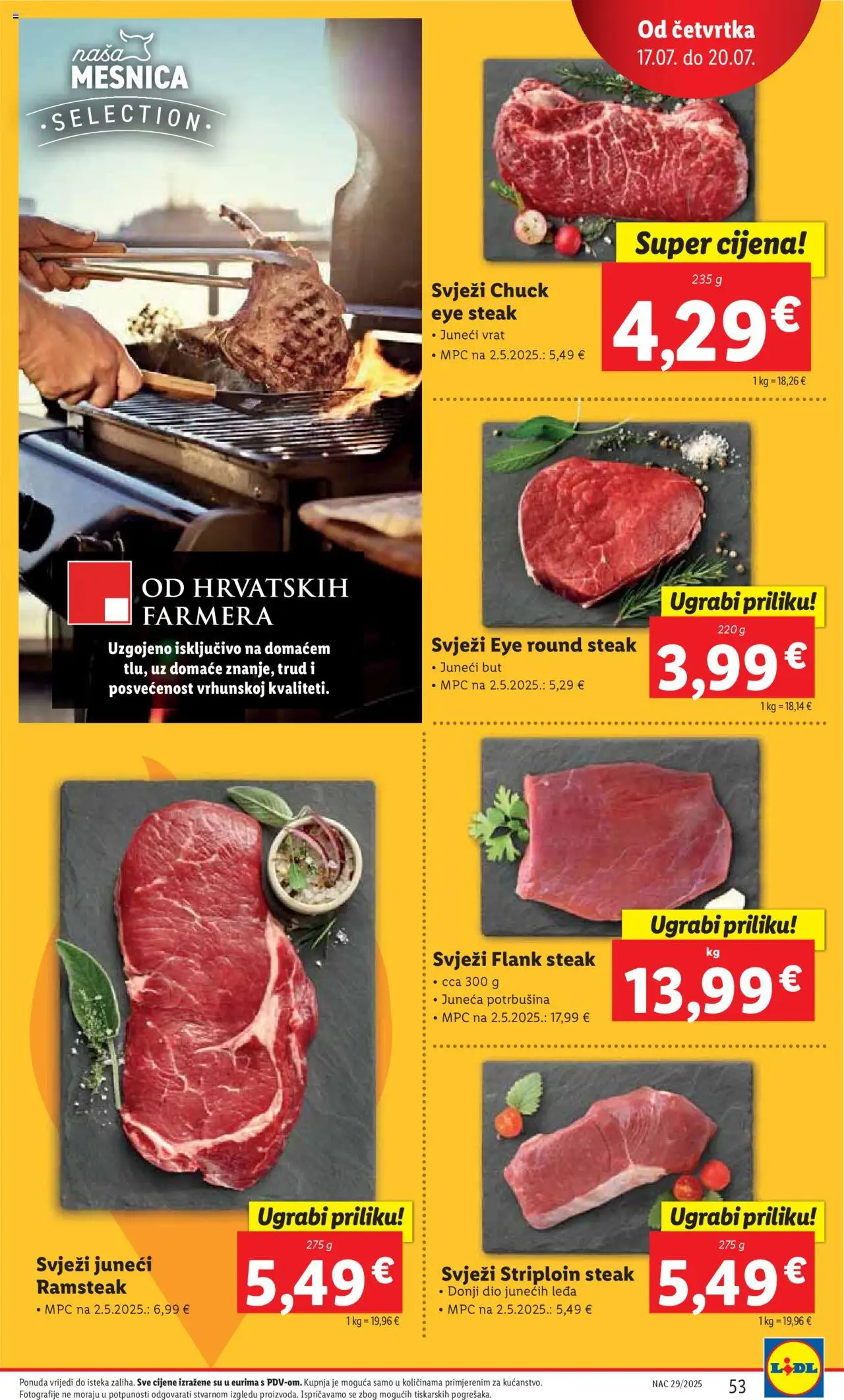 Lidl katalog | vrijedi od 14.07.2025 | Stranica: 53 | Proizvodi: Juneći but