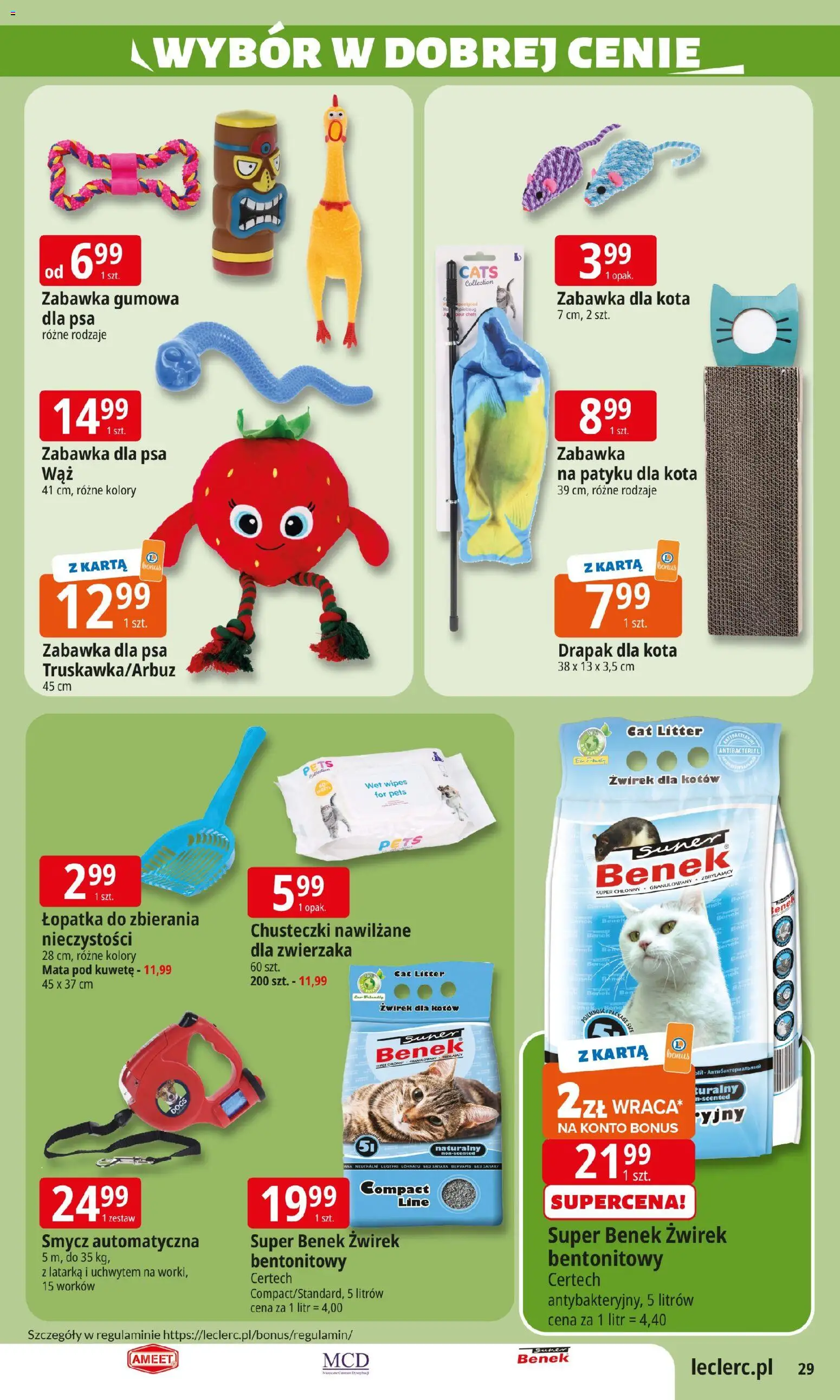 E.Leclerc Gazetka - Elbląg od 13.01.2026 | Strona: 29 | Produkty: Karta, Drapak, Zabawka dla psa, Drapak dla kota