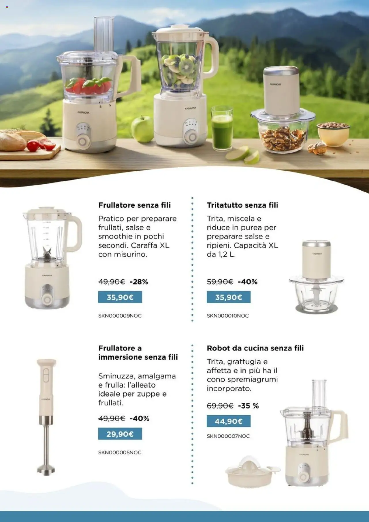 Volantino Kasanova del 16.09.2025 | Pagina: 18 | Prodotti: Caraffa, Tritatutto, Robot, Spremiagrumi