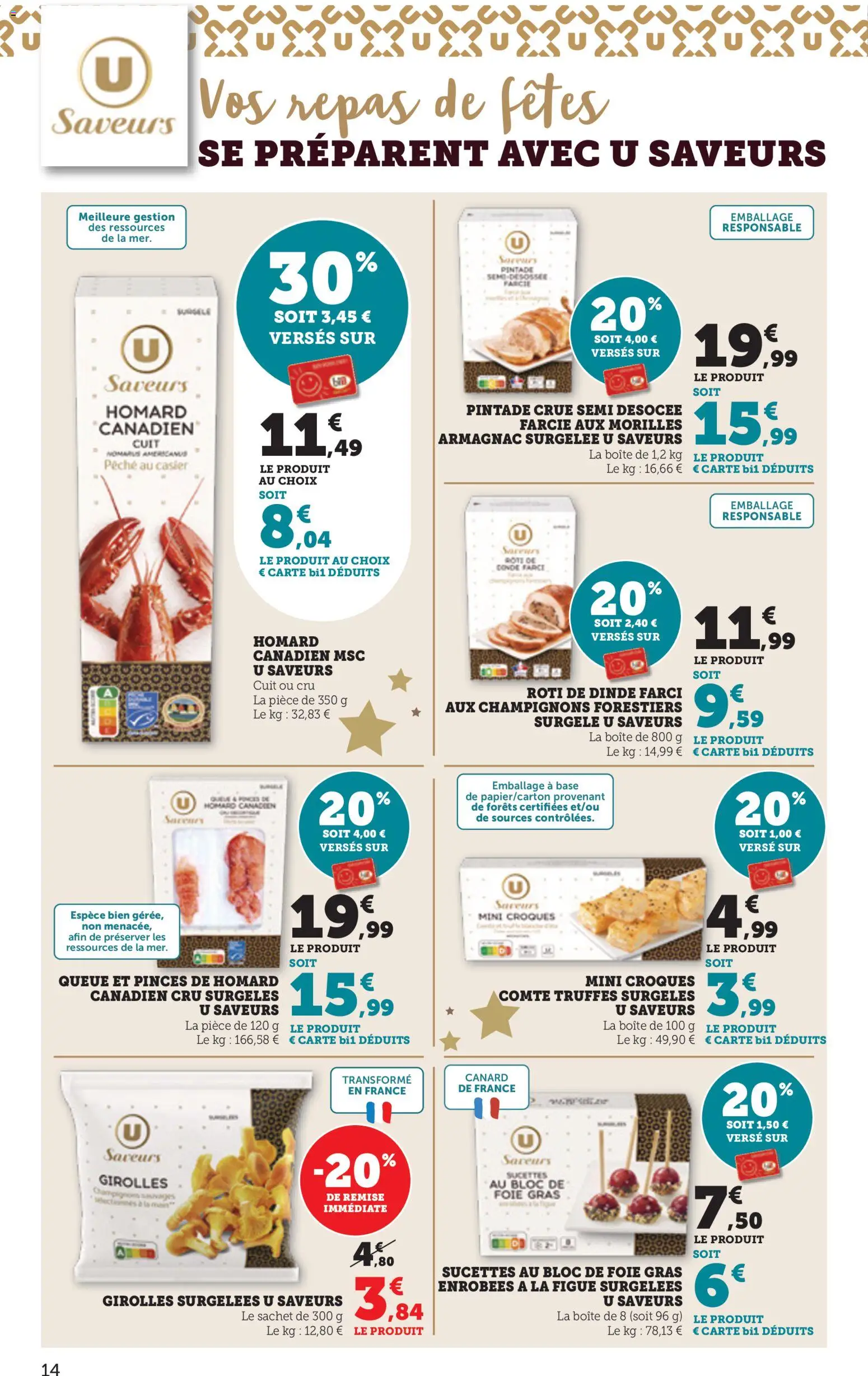 {H1} | Page: 14 | Produits: Figue, Base, Bloc de foie gras, Pintade