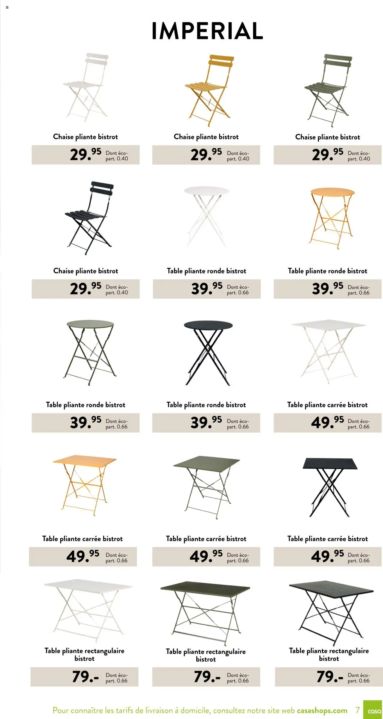  | Page: 7 | Produits: Chaise pliante, Table, Chaise, Table pliante