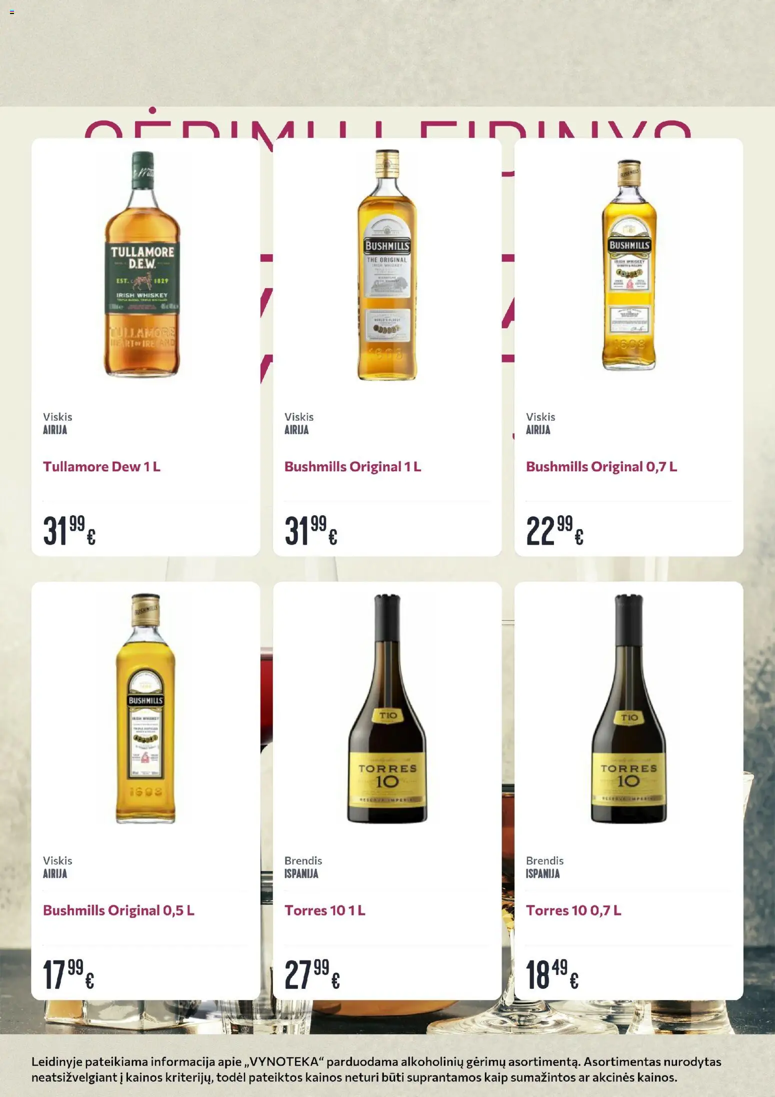 VYNOTEKA akcijos nuo 06.04.2026 | Puslapis: 8 | Prekių: Viskis