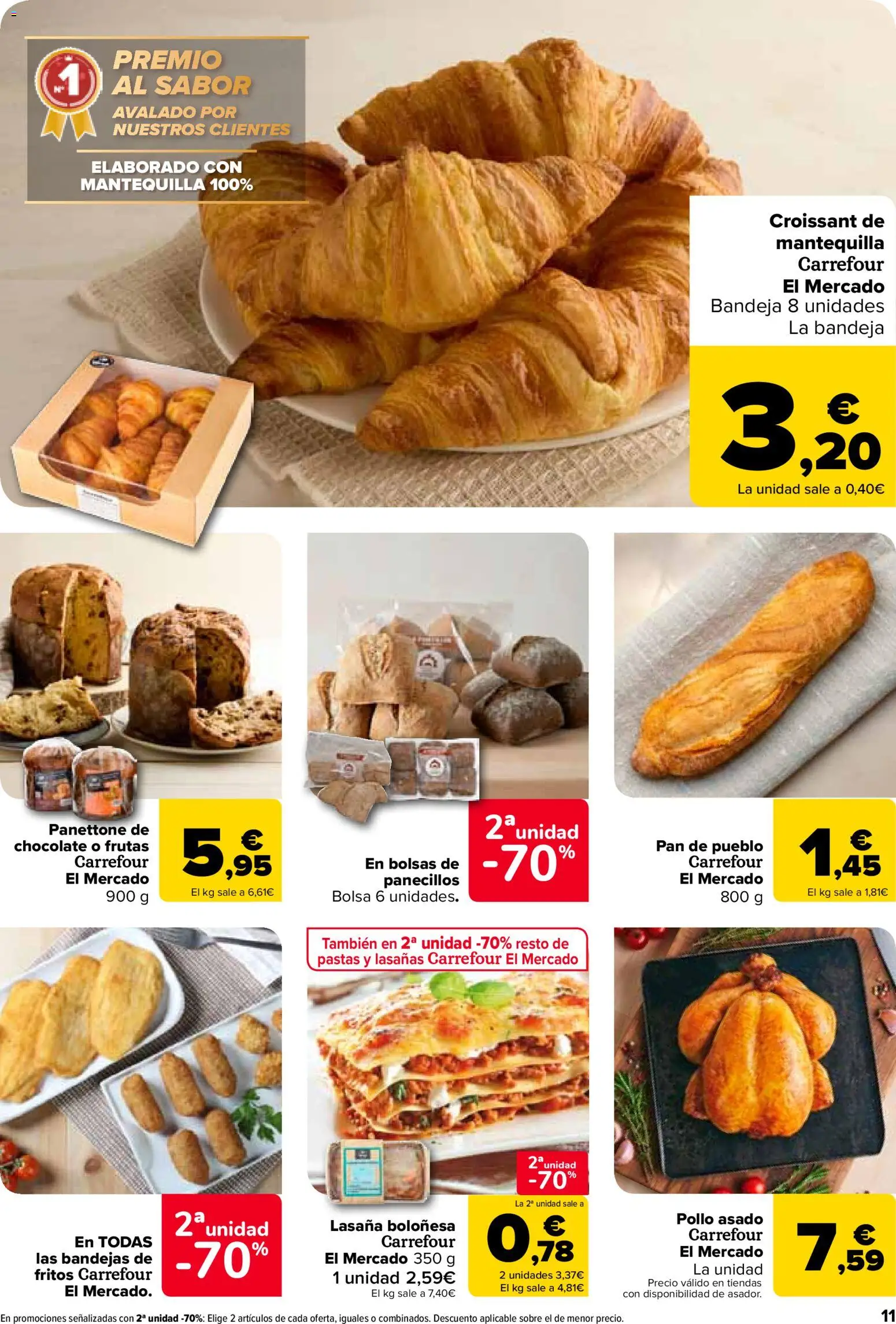 Carrefour folleto │ válido desde el 28.10.2025 | Página: 11 | Productos: Pan, Bolsa, Lasaña, Συσκευή ροής