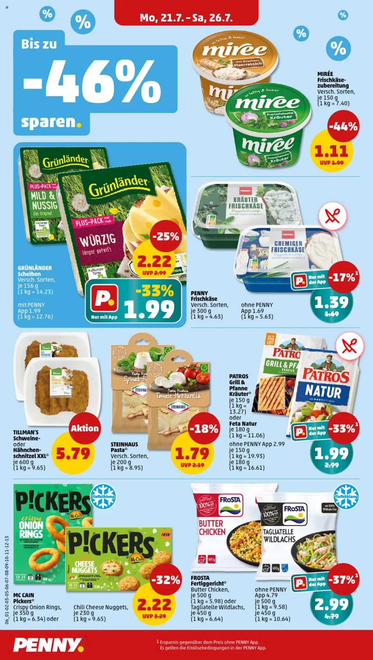 Penny Prospekt 	 - gültig ab dem 21.07.2025 | Seite: 6 | Produkte: Patros, Schnitzel, Chili, Frischkase