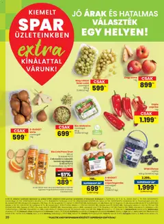 Spar Extra ajánlat - amely érvényes a következő dátumtól: 20.11.2025