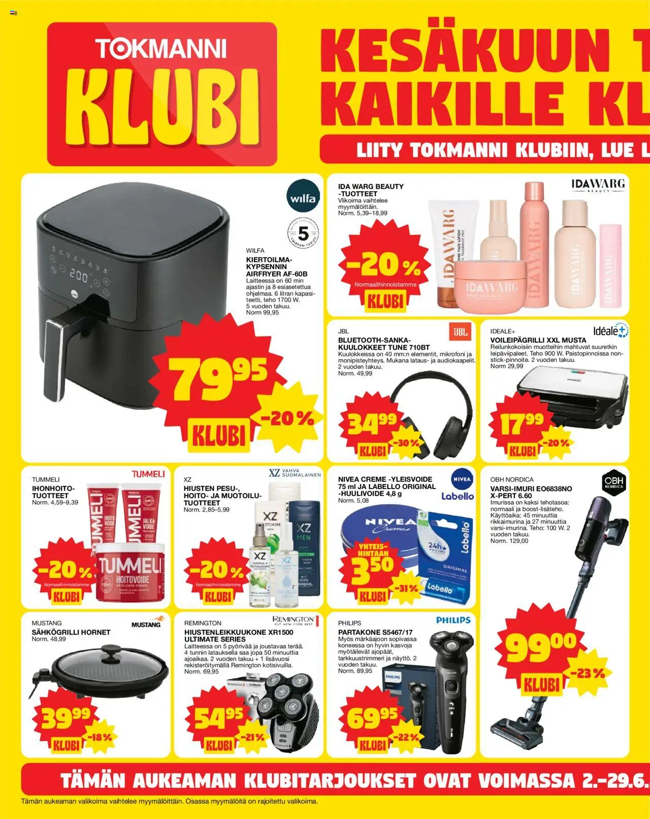  | Sivu: 18 | Tuotteet: Mikrofoni, Voileipägrilli, Sähkögrilli, Partakone