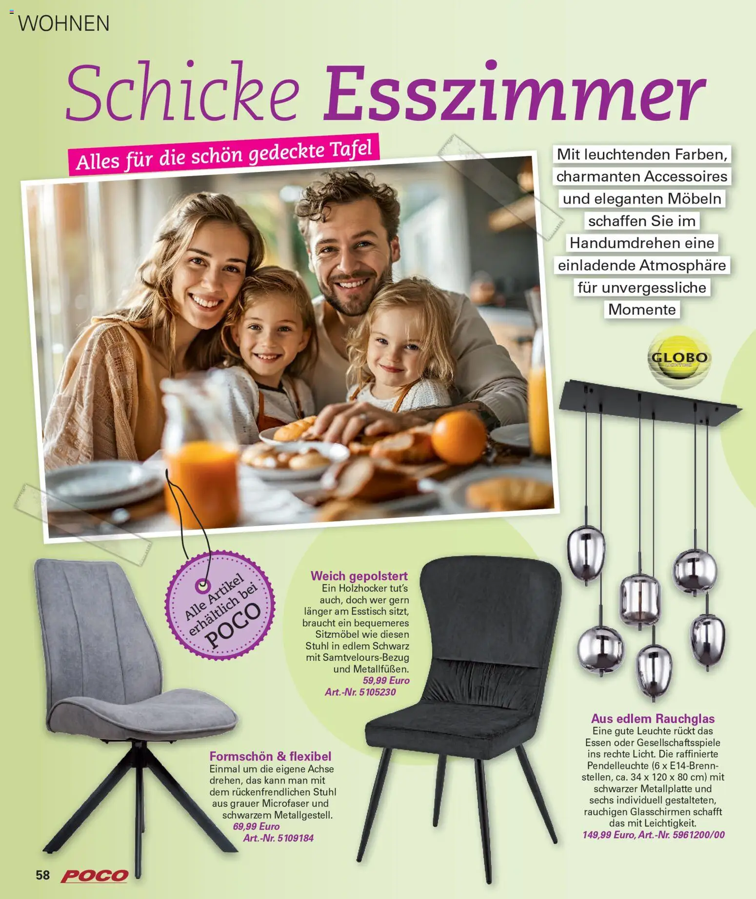 Poco Prospekt Wohnwelt Frühling 2026 – gültig ab 16.02.2026 | Seite: 58 | Produkte: Esstisch, Stuhl