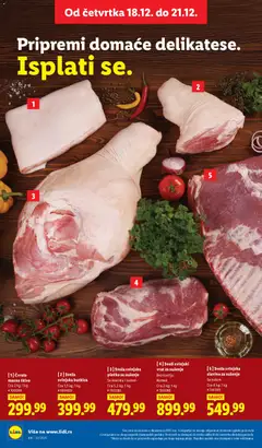 Sveža svinjska plećka za sušenje, Sa kostima i kožom, Cca 5,2 kg; 1 kg - pregled Lidl kataloga - važi od 18.12.2025 | Strana: 18