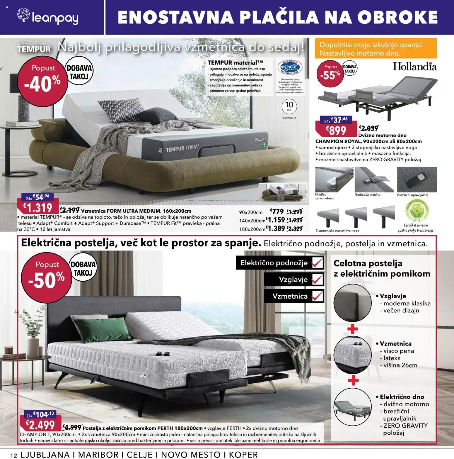 Novi Harvey Norman katalog ponudbe – veljaven od 11.03.2026 | Stran: 12 | Izdelki: Postelja, Vzmetnica, Prevleka